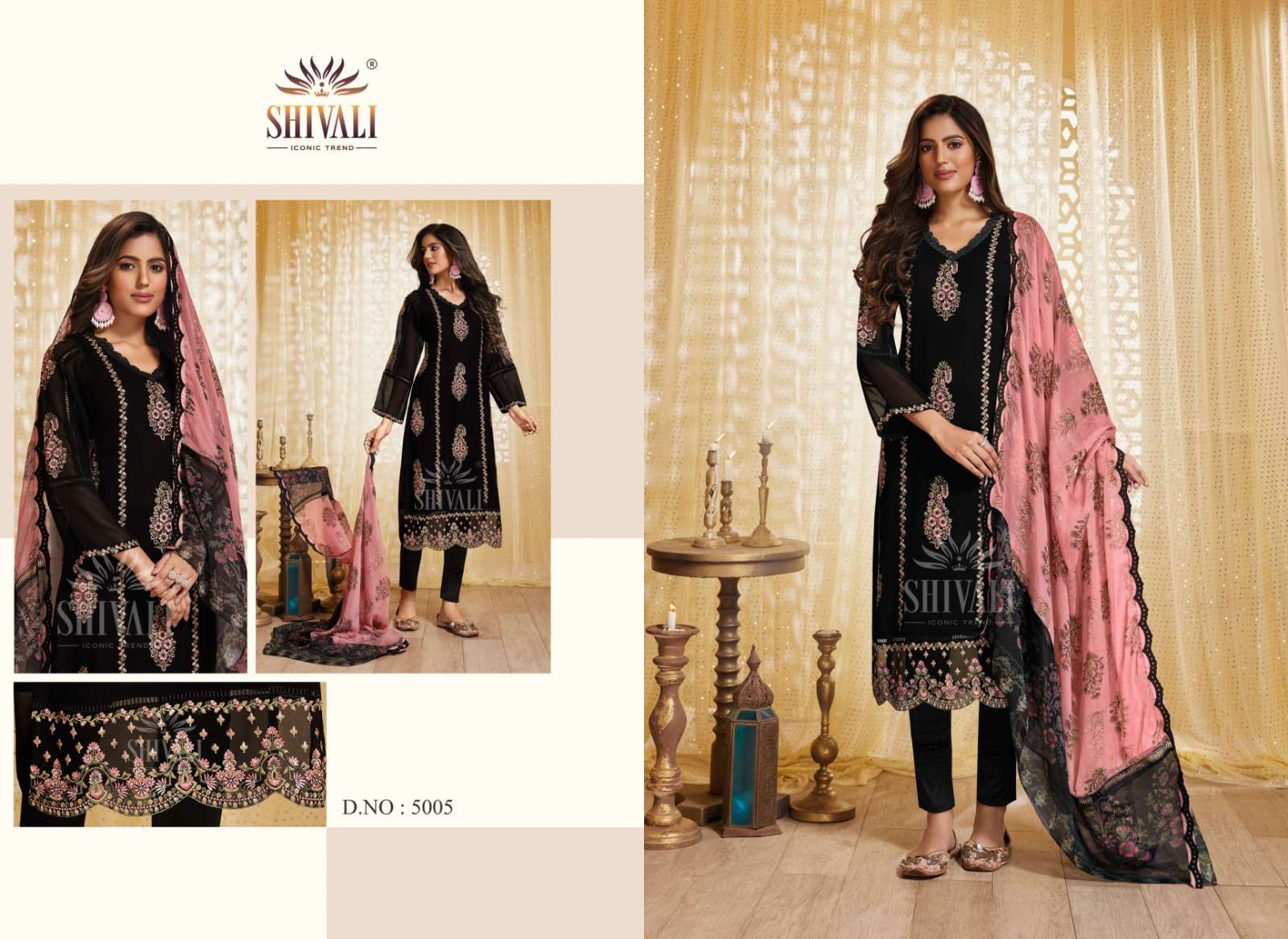 Shivali Zoya 5001-5005 Series designer latest readymade salwar kameez Wholesaler Surat Gujarat