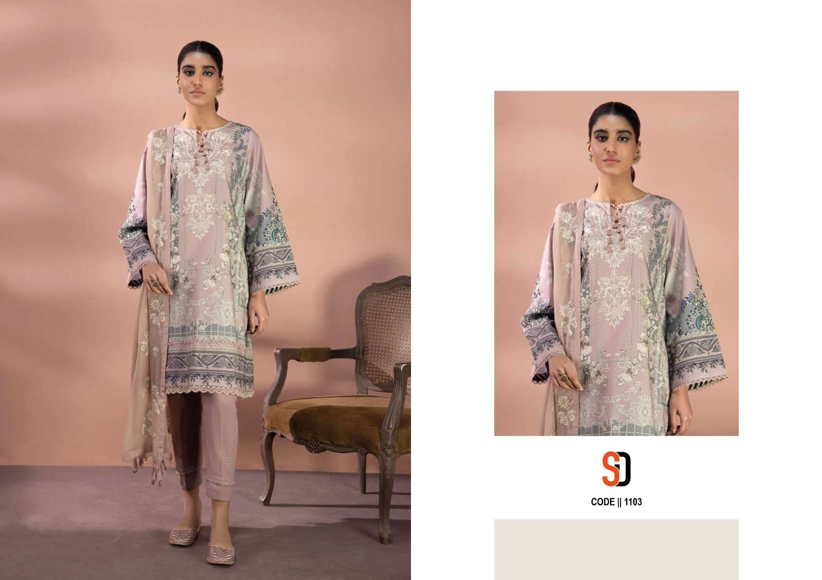 shraddha designer vintag vol-11 1101-1104 series designer pakistani salwar kameez wholesaler surat