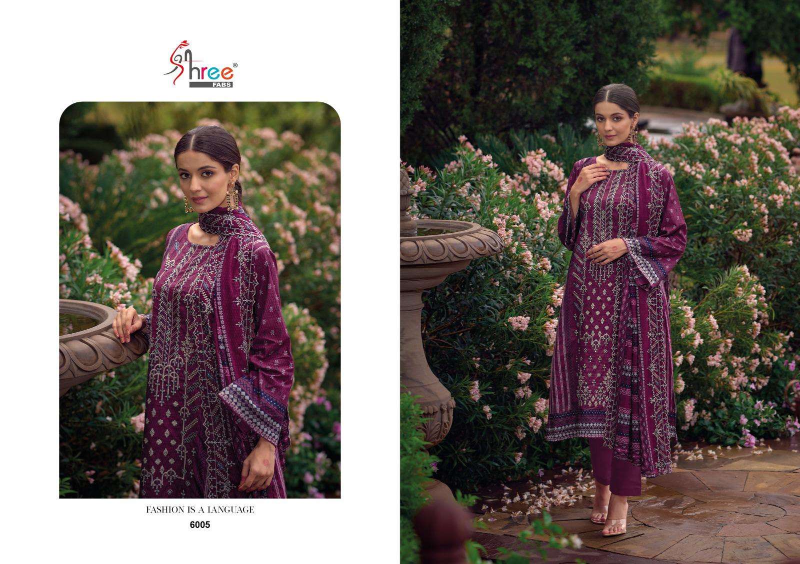 shree fab bin saeed lawn collection vol-6 6001-6006 series designer pakistani salwar kameez wholesale surat gujarat