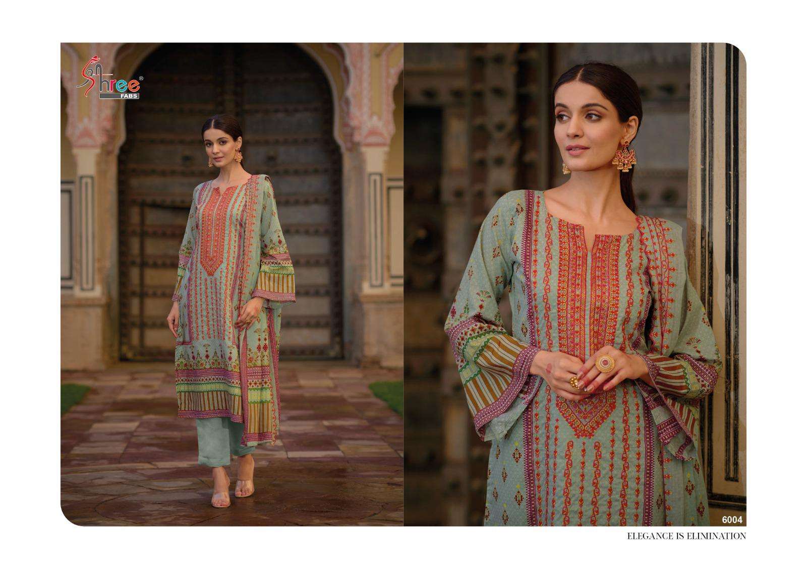 shree fab bin saeed lawn collection vol-6 6001-6006 series designer pakistani salwar kameez wholesale surat gujarat
