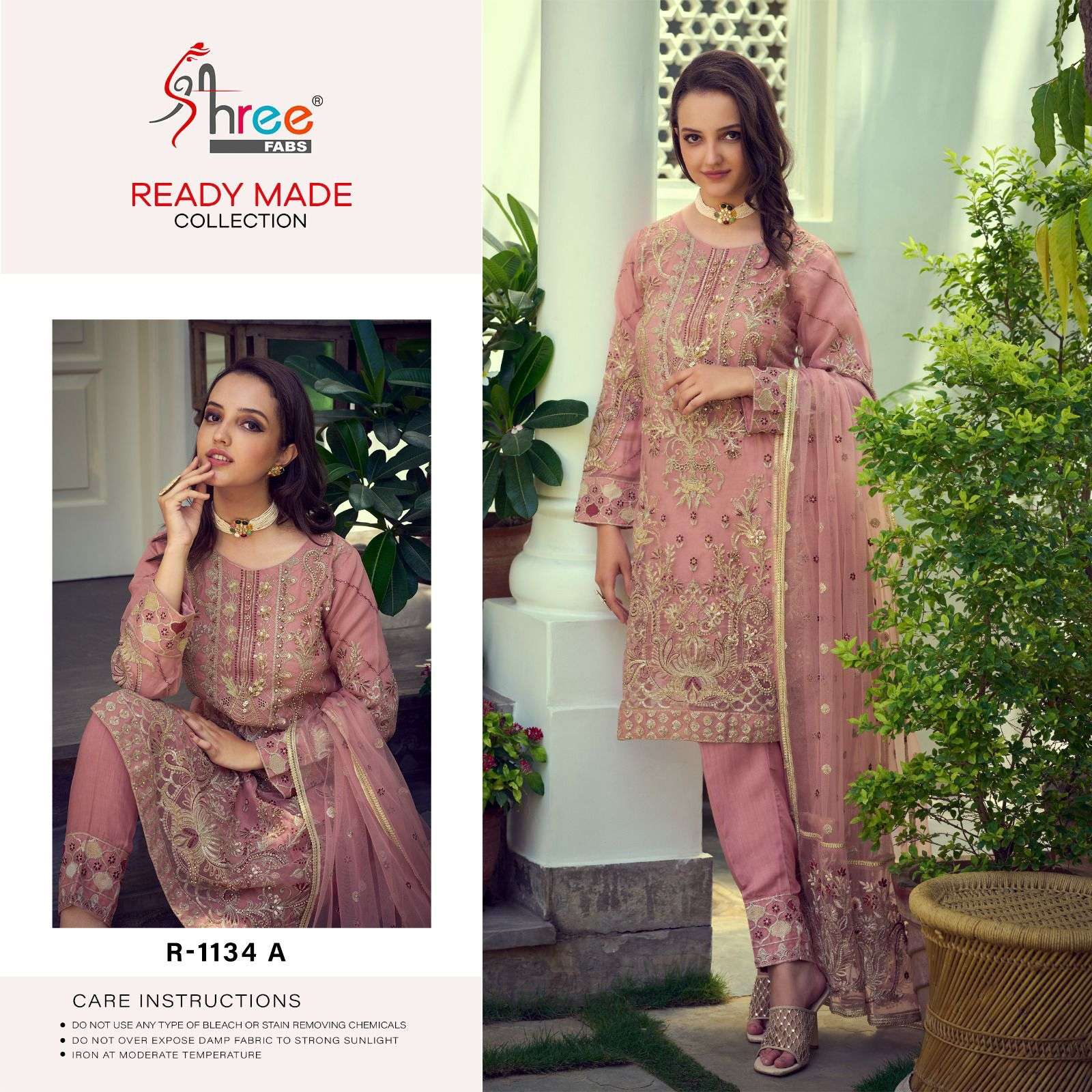 shree fabs 1134 organza heavy embroidered readymade collection wholesale price 