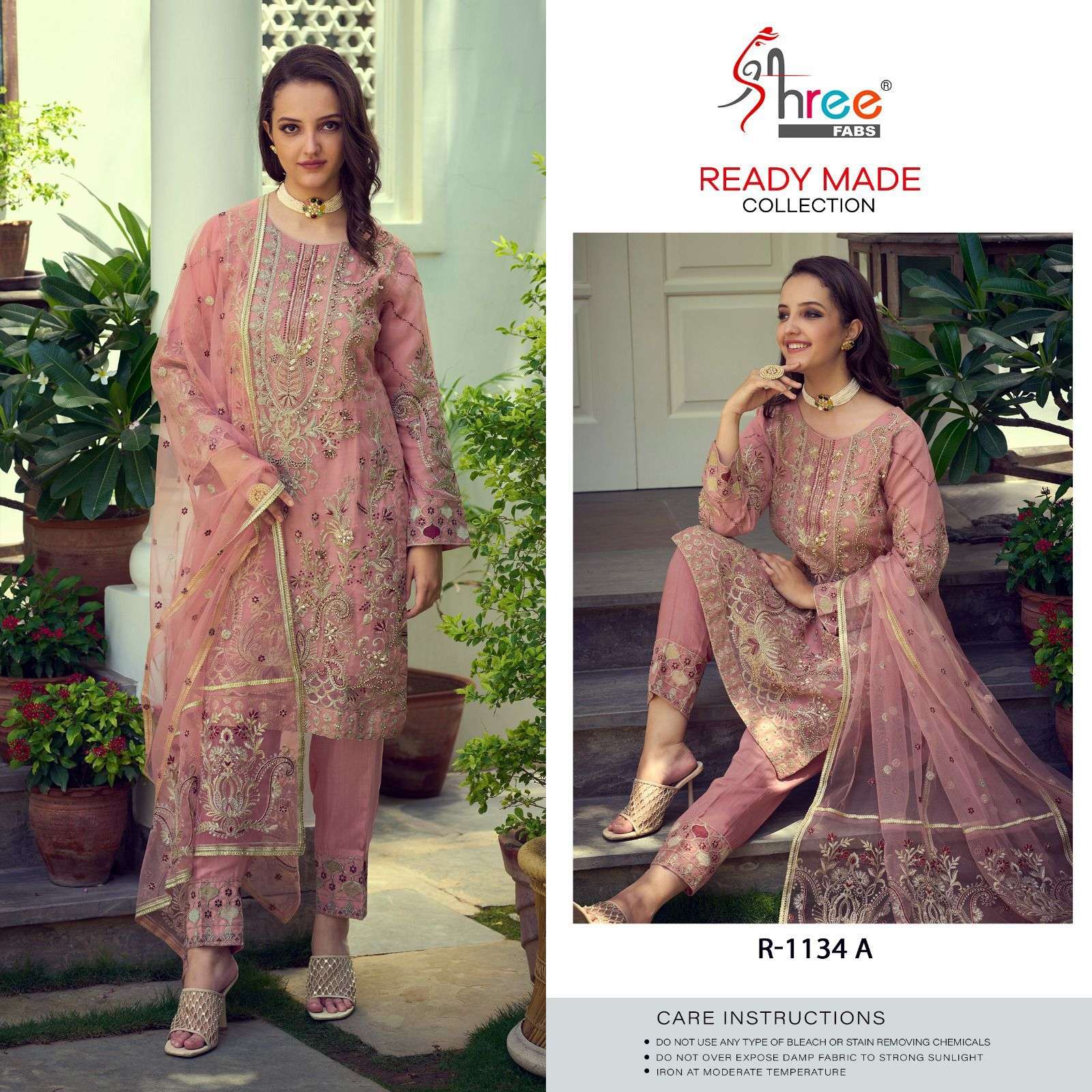 shree fabs 1134 organza heavy embroidered readymade collection wholesale price 
