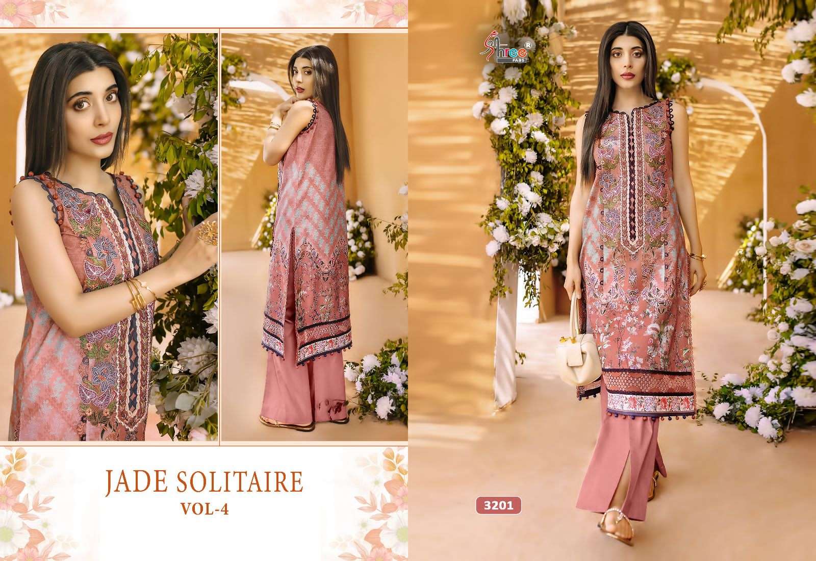 Shree Fabs Jade Solitaire Vol-4 3201-3207 Series cotton Printed Pakistani Salwar Kameez Wholesale Price