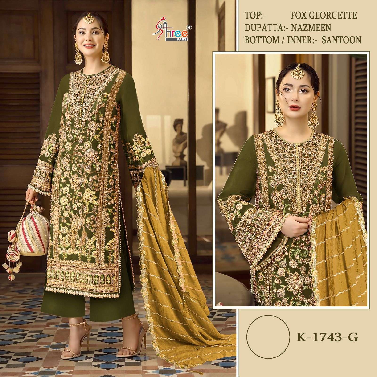 shree fabs k-1743 colour series designer wedding wear pakistani suit wholesaler surat gujarat