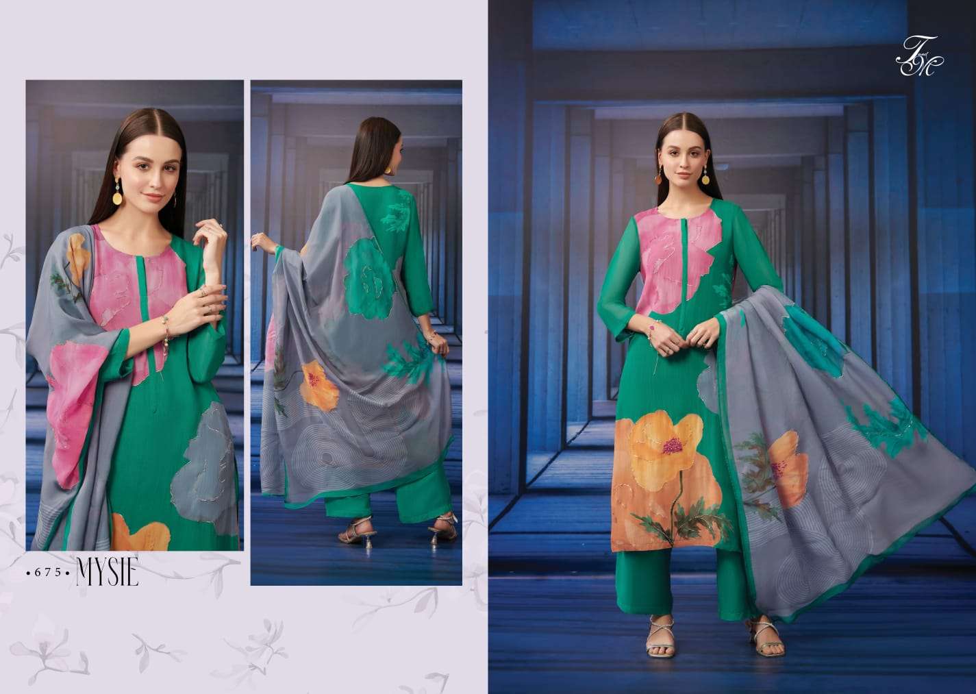 t&m mysie series latest colourful salwar kameez wholesaler surat gujarat