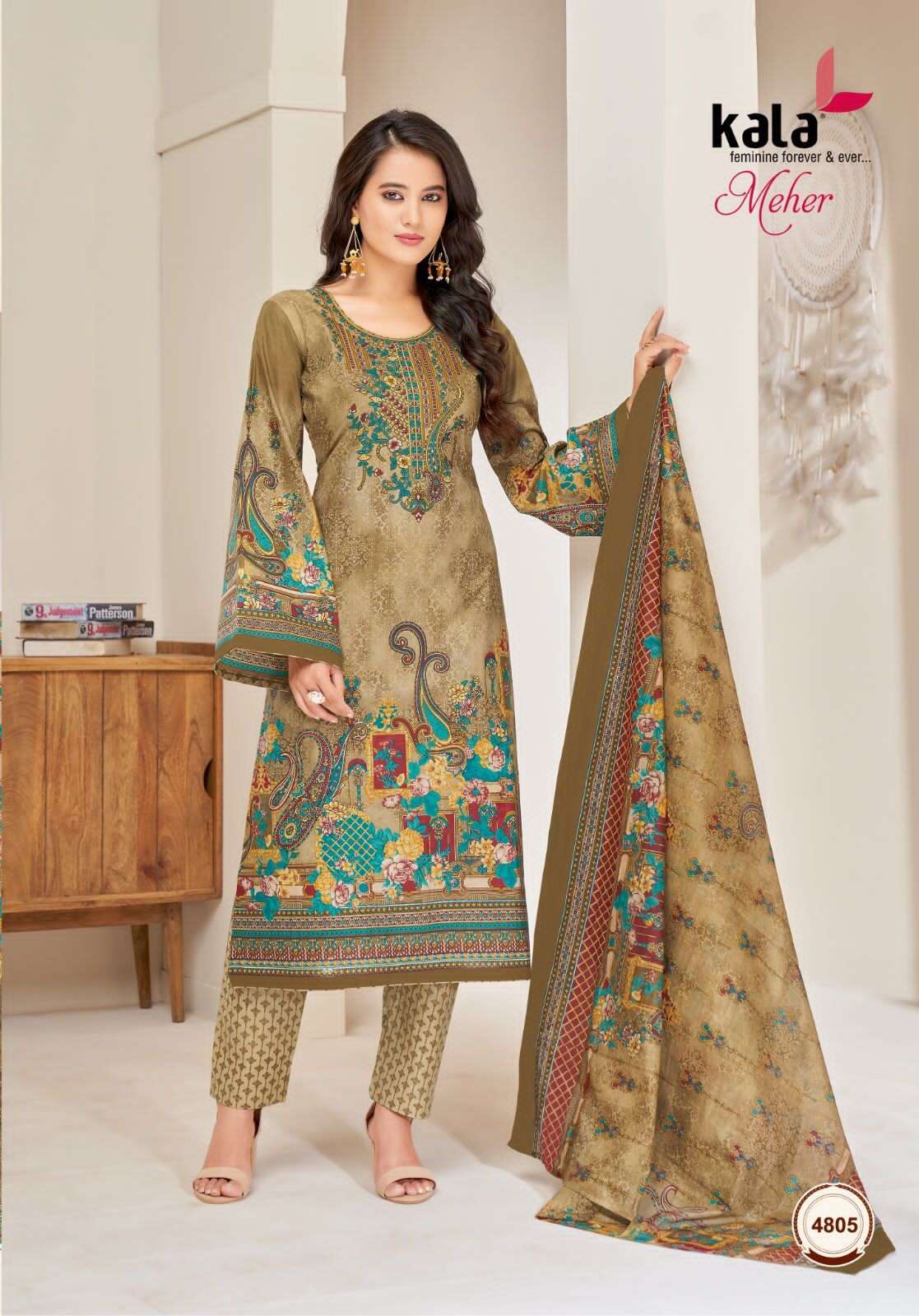 tarika kala meher vol-9 4801-4812 series designer wedding wear salwar kameez wholesaler surat gujarat