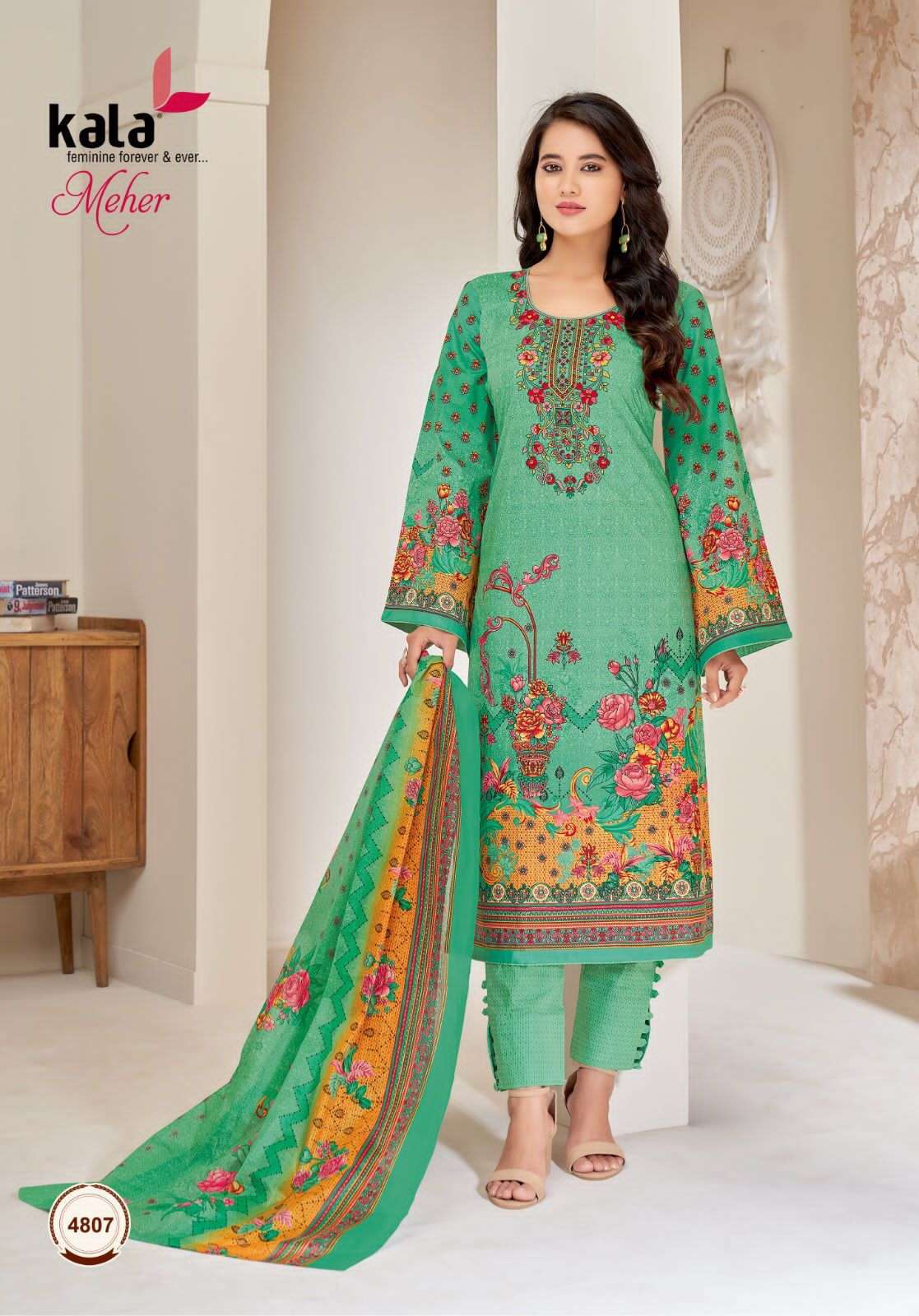 tarika kala meher vol-9 4801-4812 series designer wedding wear salwar kameez wholesaler surat gujarat