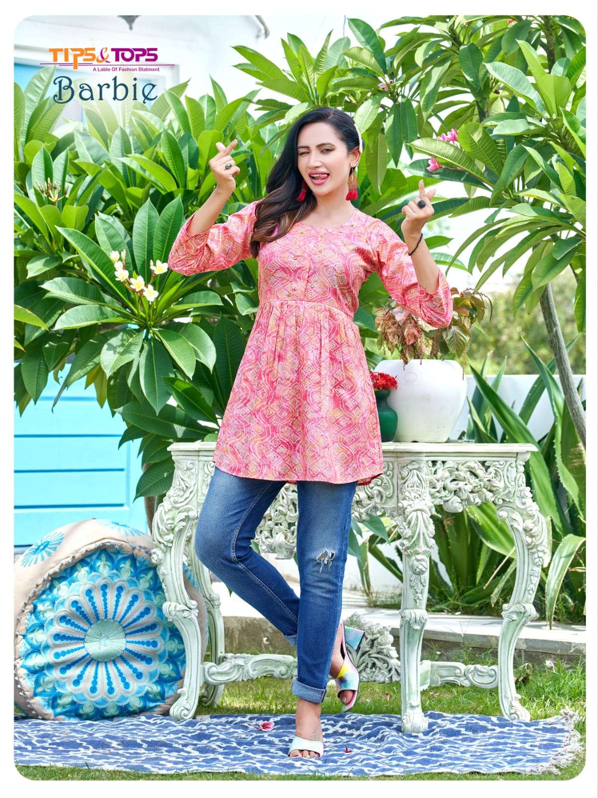 Tips&Tops Barbie Designer latest designer short tops for parties Wholesaler Surat Gujarat