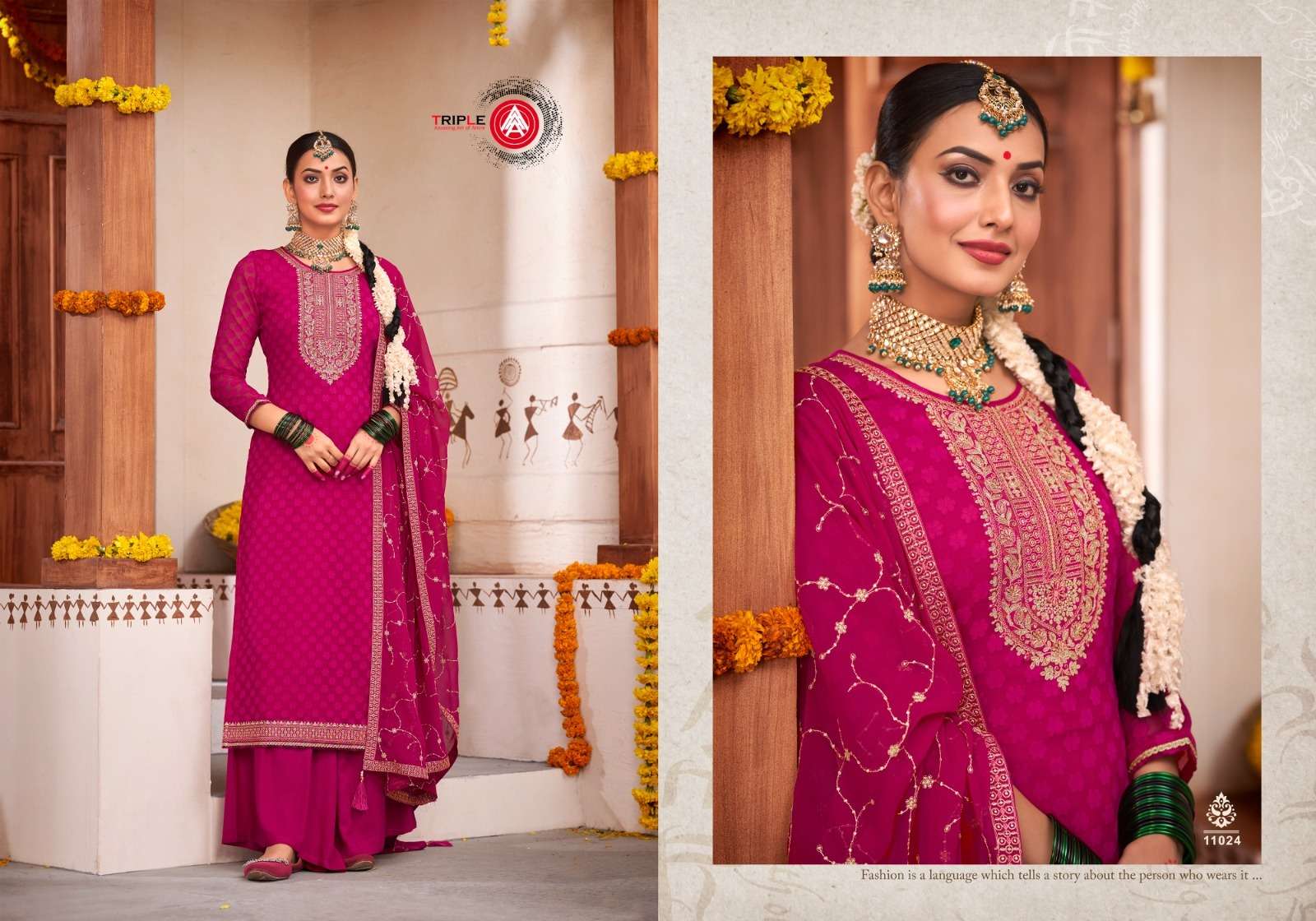 triple a anshita 11021-11026 series latest fancy designer salwar kameez wholesaler surat gujarat