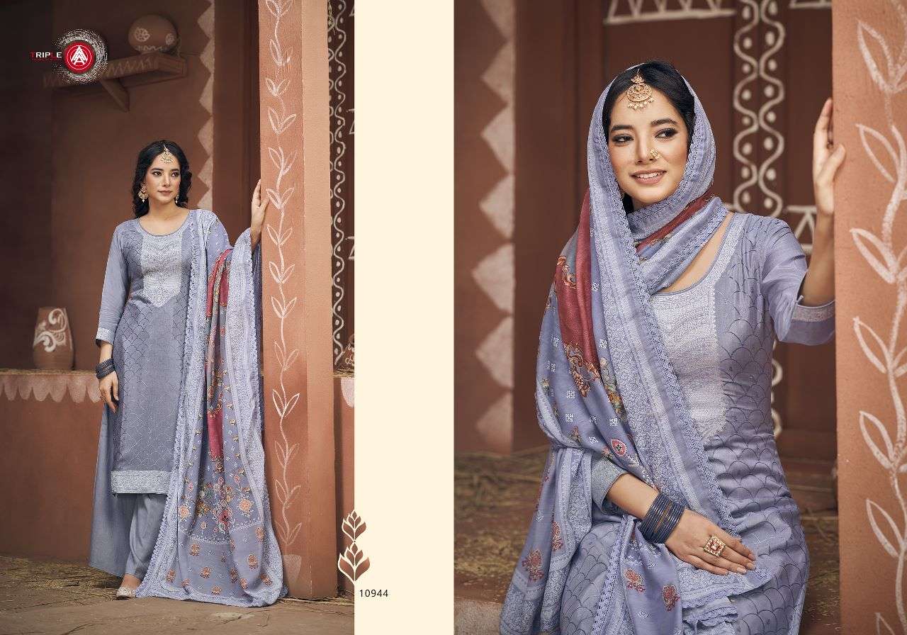 triple a banno 10941-10946 series fancy designer wedding wear salwar kameez at wholesale price surat gujarat