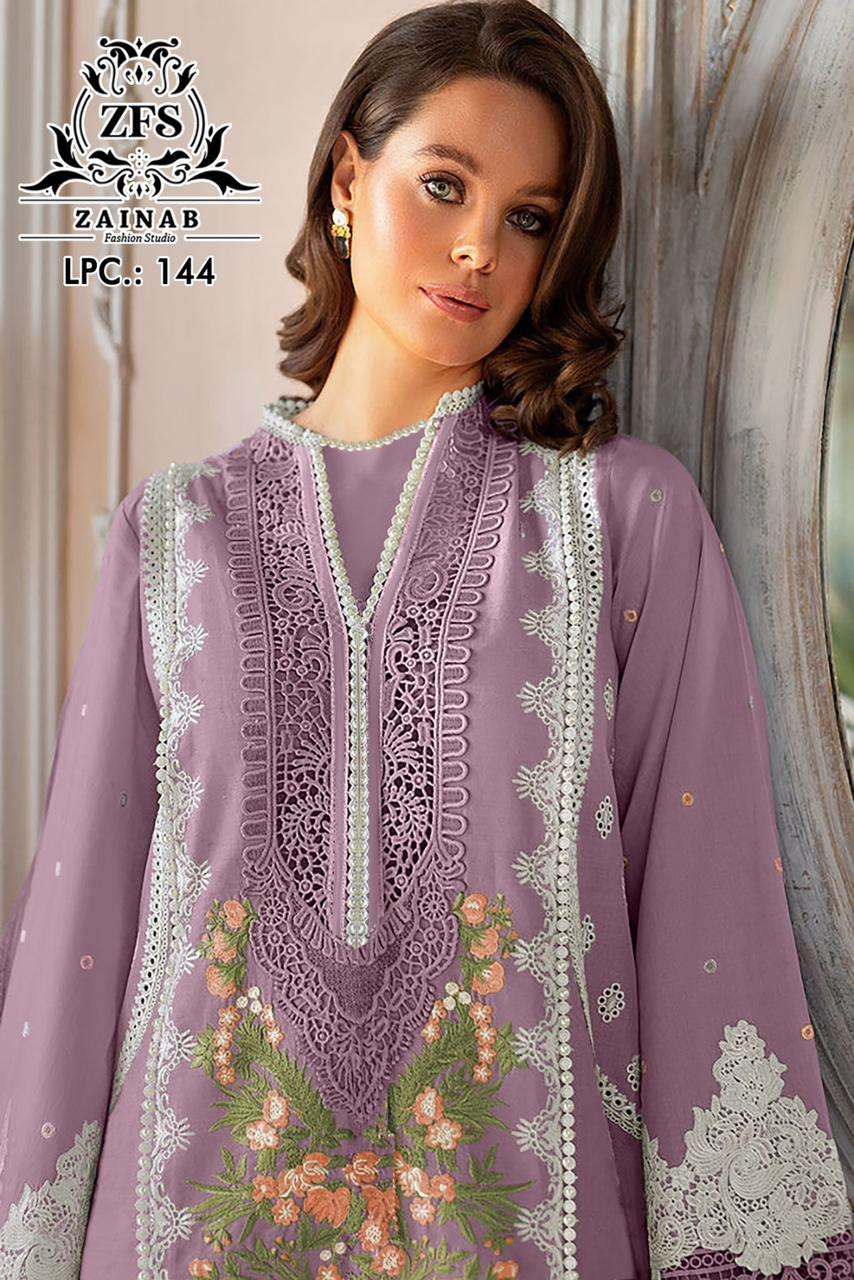 zainab fashion studio 144 colour series latest designer pakistani salwar kameez wholesaler surat gujarat
