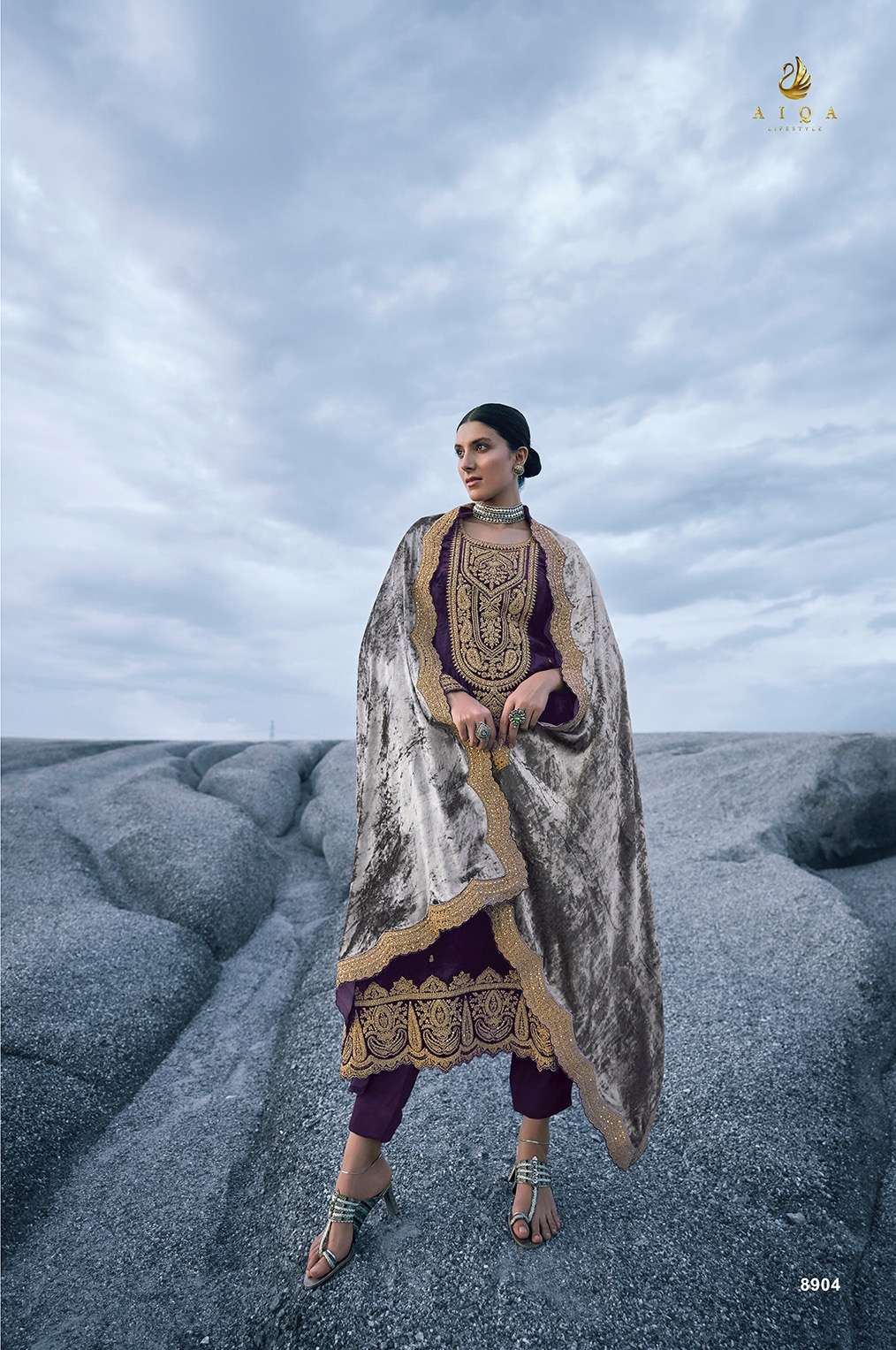 aiqa lifestyle raahi 8901-8908 series latest designer salwar kameez wholesaler surat gujarat