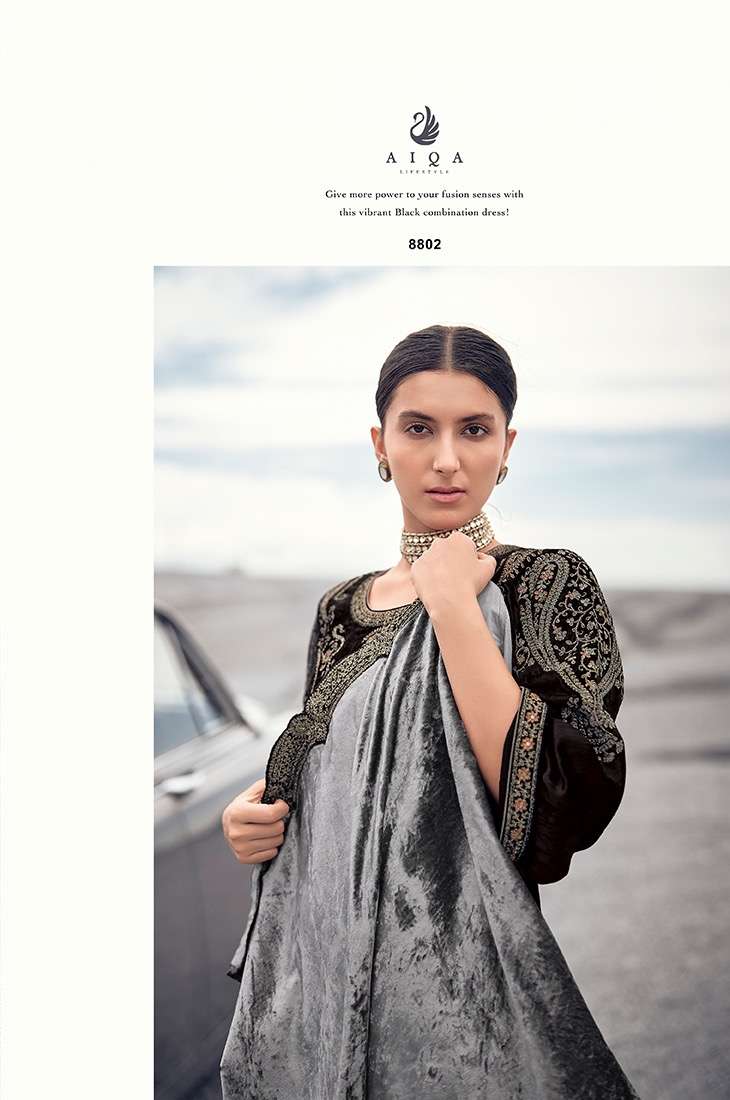 aiqa lifestyle wilder 8801-8808 series designer pakistani salwar kameez wholesaler surat gujarat