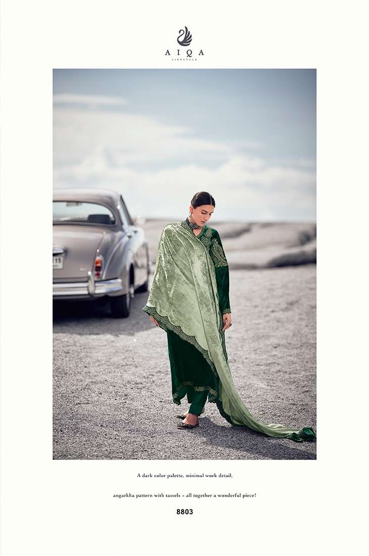 aiqa lifestyle wilder 8801-8808 series designer pakistani salwar kameez wholesaler surat gujarat