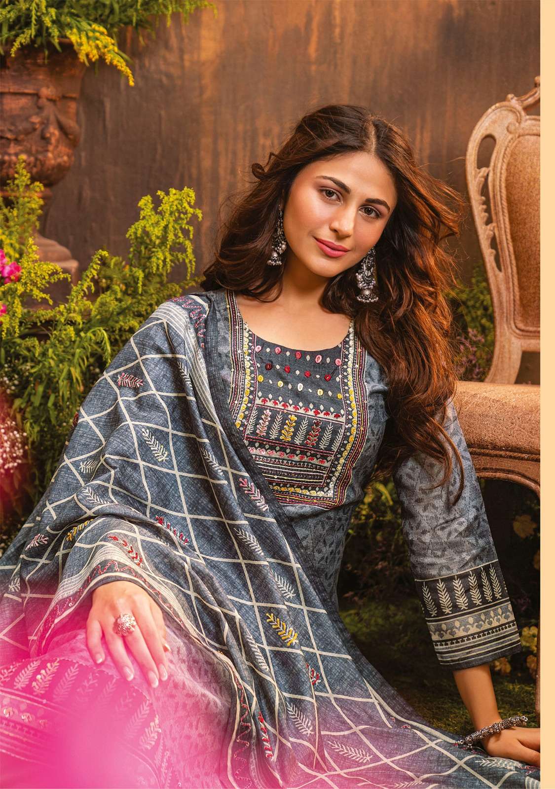 anju fabrics once more vol-2 3061-3066 series designer fancy kurti set wholesaler surat gujarat