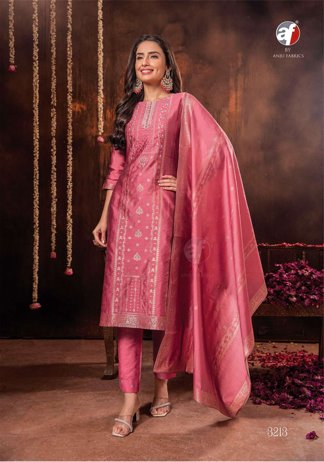 anju fabrics silk affair vol-2 3211-3216 series festive collection wholesale price supplier surat