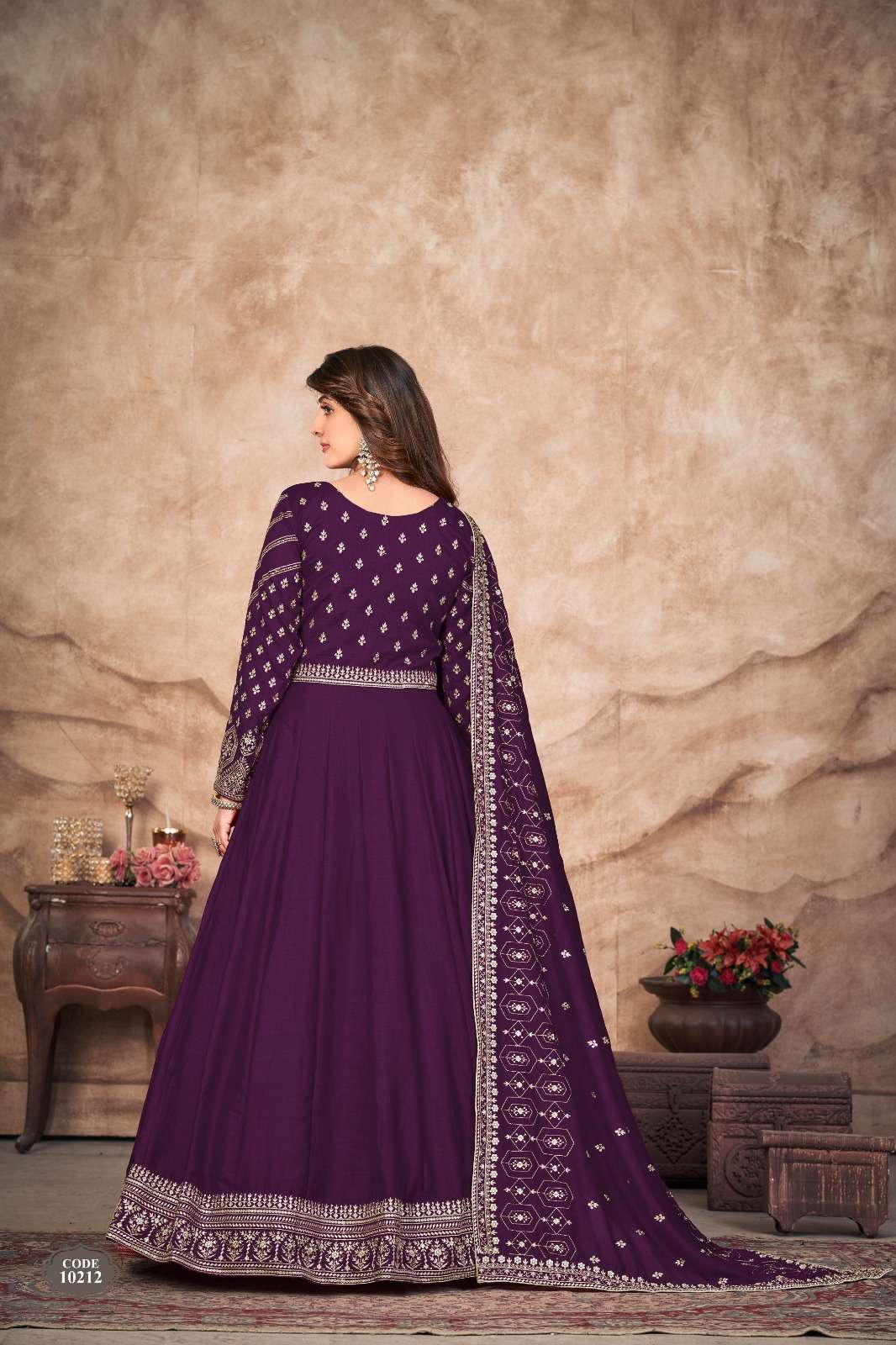 anjubaa vol-21 10211-10214 series latest designer gown type salwar kameez wholesaler surat gujarat