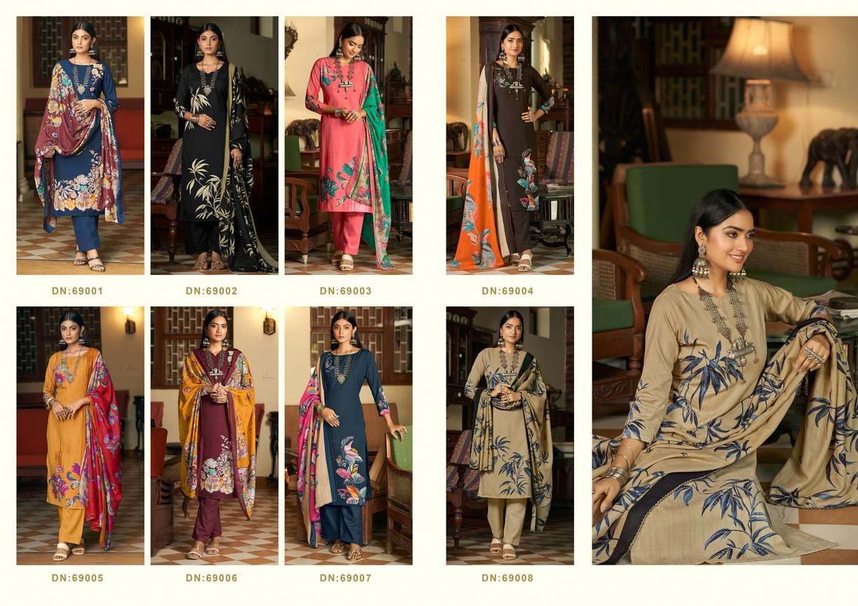 azara kenza-11 69001-69008 series latest designer salwar kameez wholesaler surat gujarat