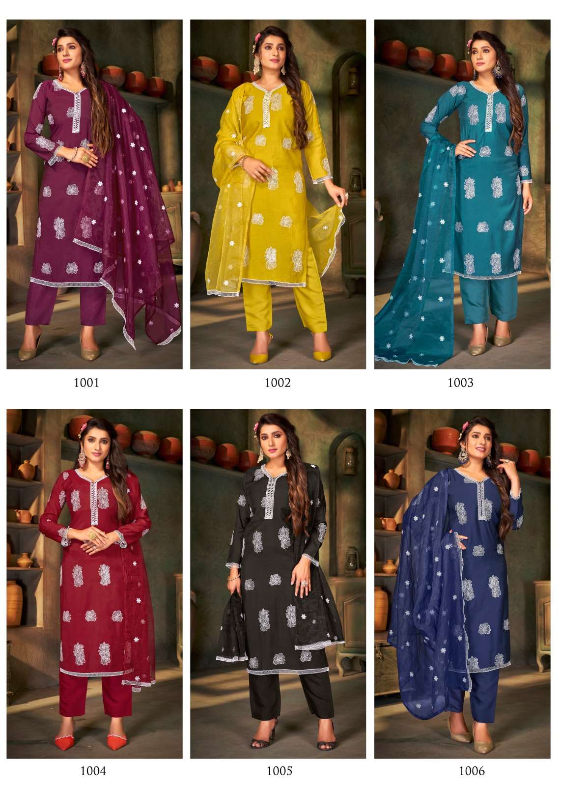 banwery peri peri 1001-1006 series designer latest kurti set wholesaler surat gujarat