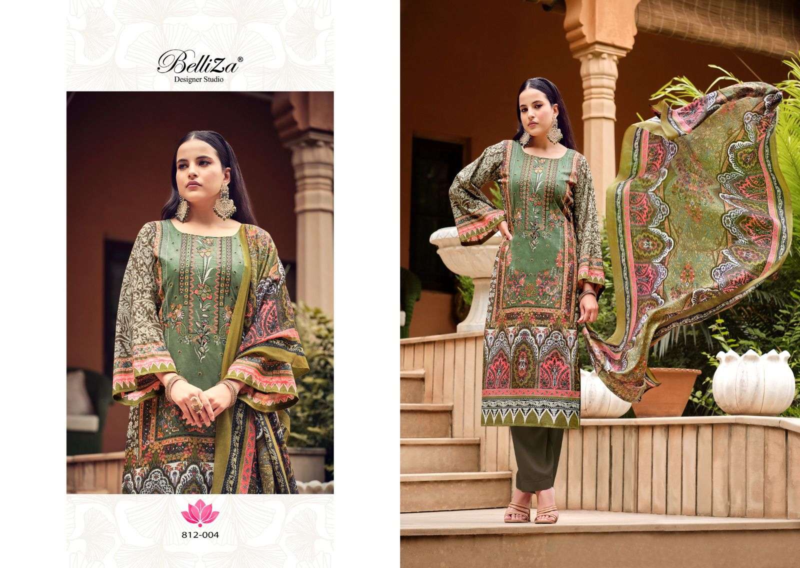 belliza designer naira vol-16 pure cotton digital printed unstich salwar suits collection surat