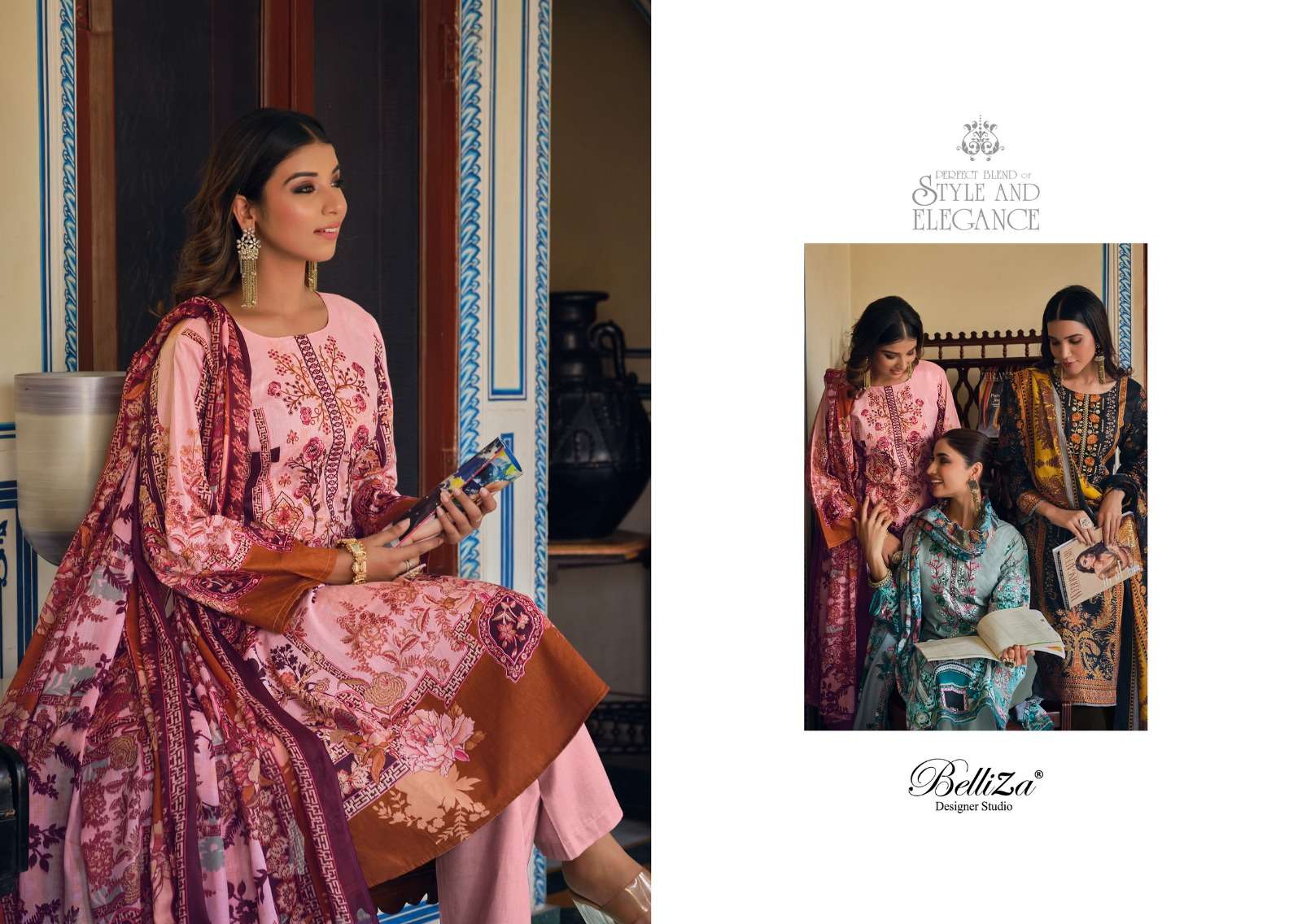 belliza designer studio naira 809-001-012 series designer pakistani salwar kameez wholesaler surat gujarat