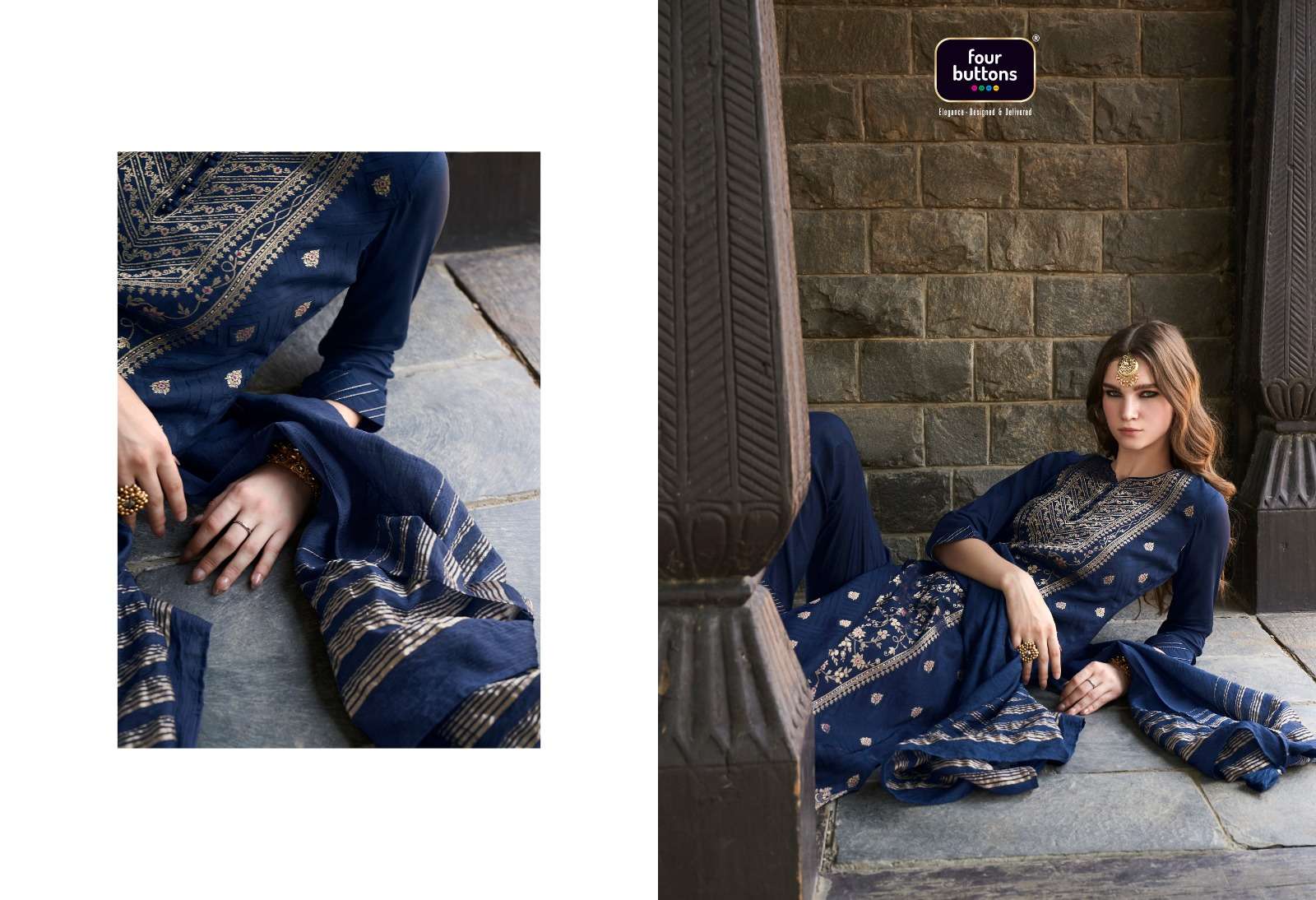 four buttons royalty vol-5 3291-3296 series latest designer salwar kameez wholesaler surat gujarat