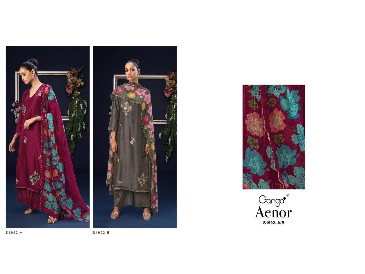 ganga aenor 1992 colour series latest pakistani salwar kameez wholesaler surat gujarat