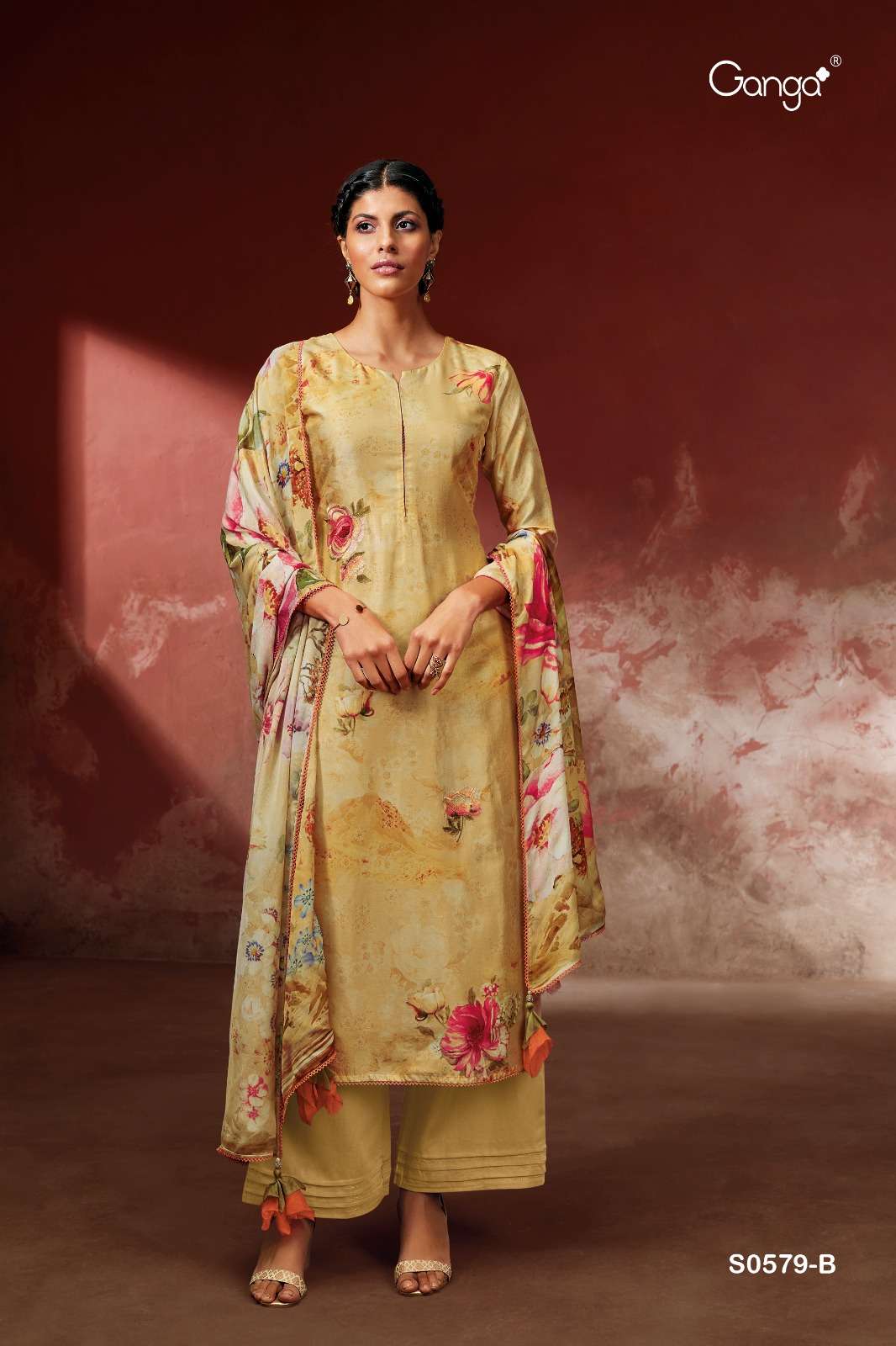 ganga anahi 579 colour series fancy latest salwar kameez wholesaler surat gujarat