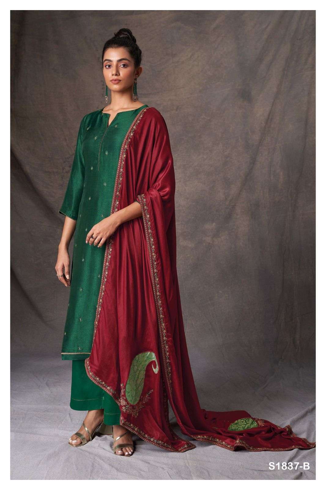 ganga aspen 1837 colour series latest designer salwar kameez wholesaler surat gujarat