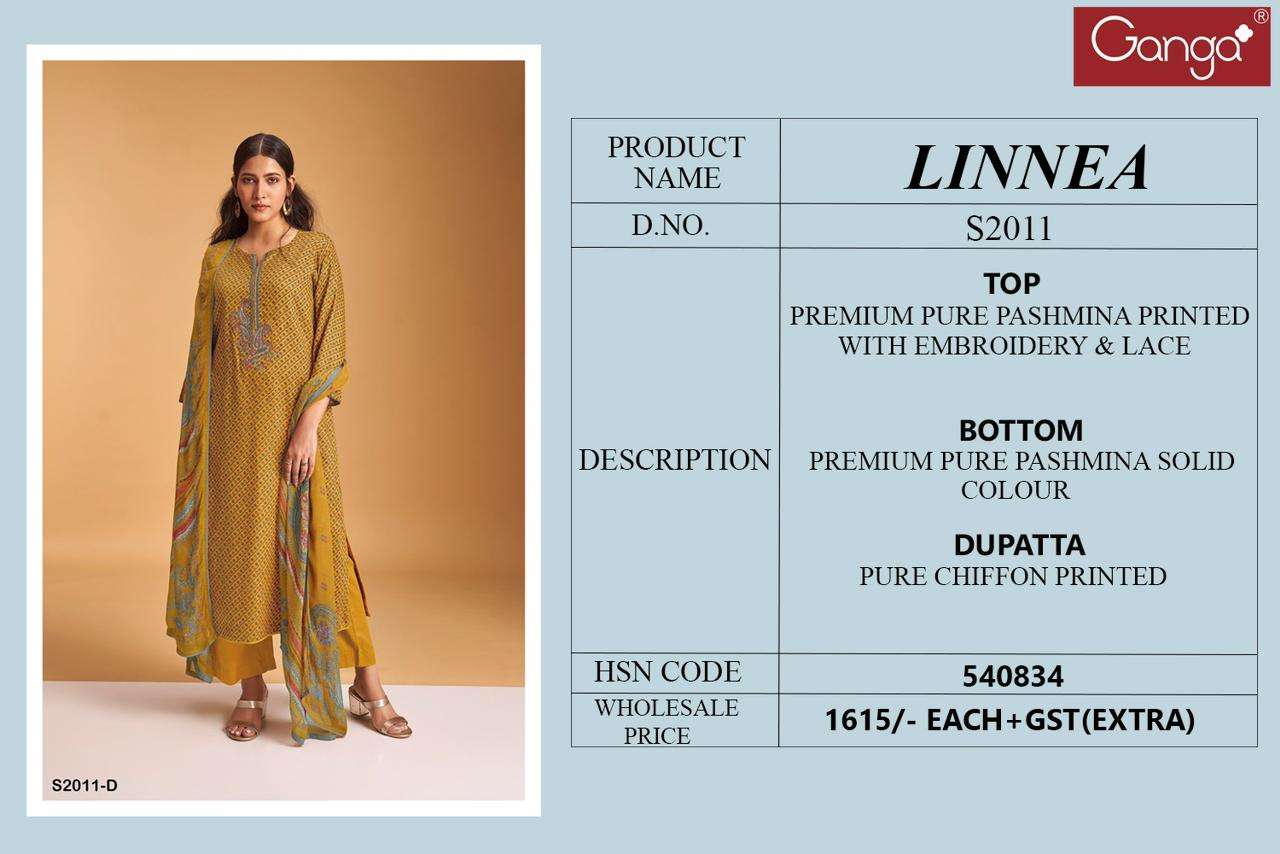 ganga linnea 2011 premium pashmina embroidred designer salwar kameez wholesale dealer surat