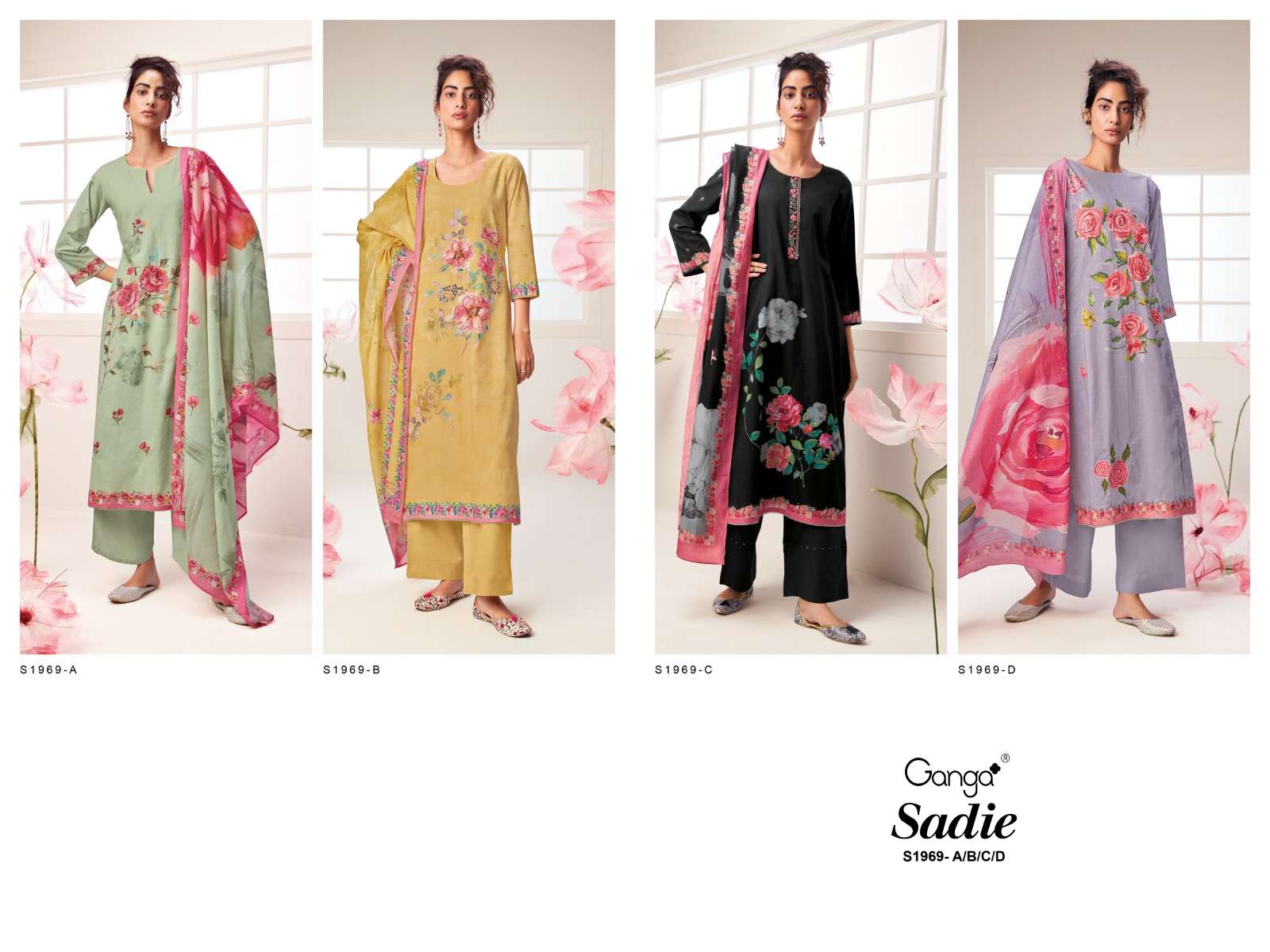 ganga sadie 1969 colour series designer wedding salwar kameez wholesaler surat gujarat