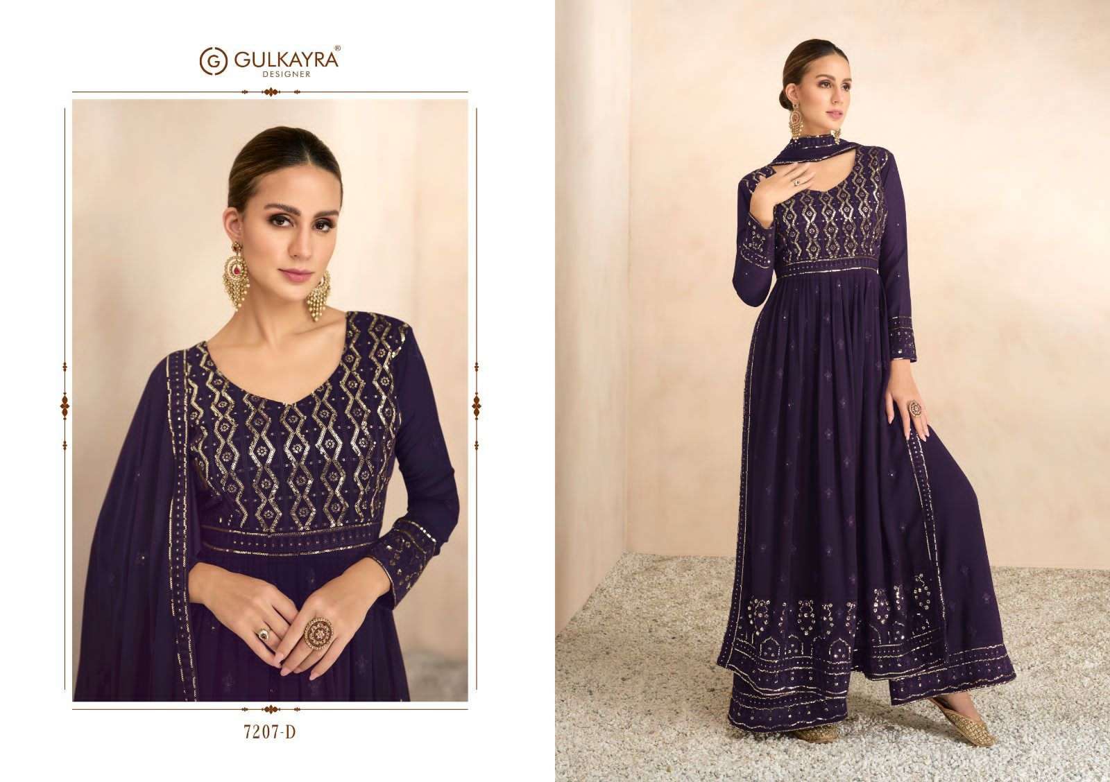 gulkayra nayra vol-7 7207 colour series latest designer wedding wear salwar kameez wholesaler surat gujarat