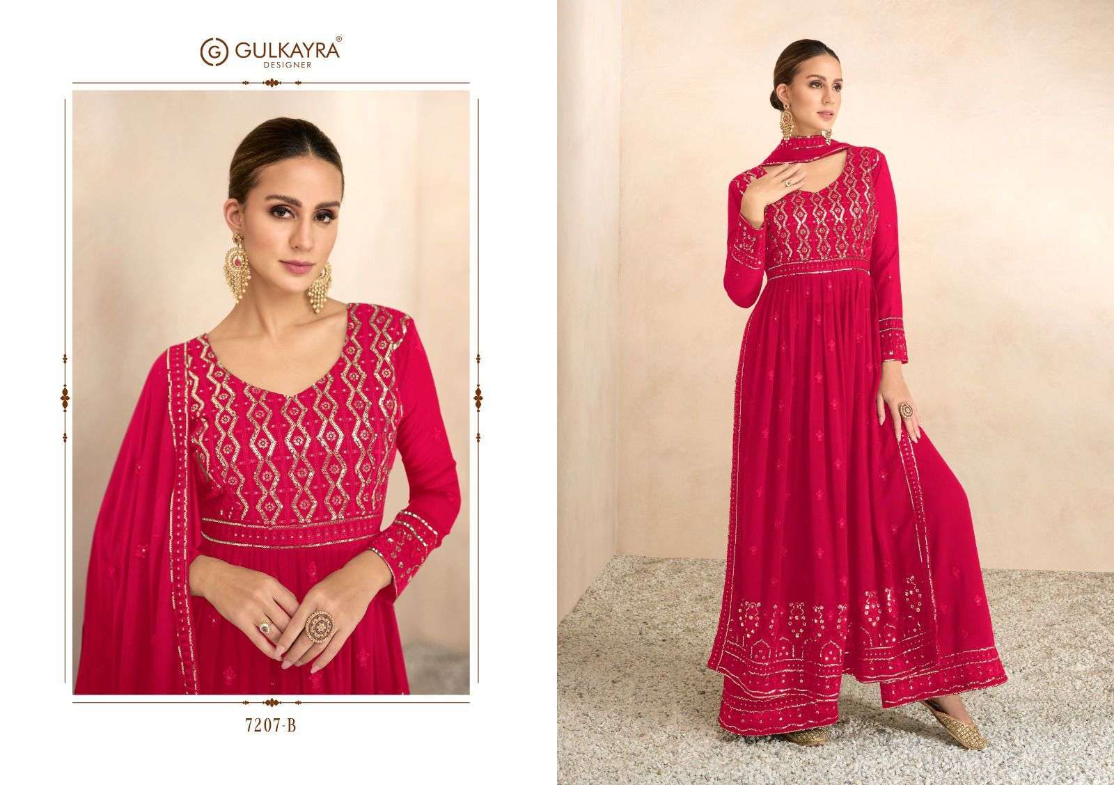 gulkayra nayra vol-7 7207 colour series latest designer wedding wear salwar kameez wholesaler surat gujarat