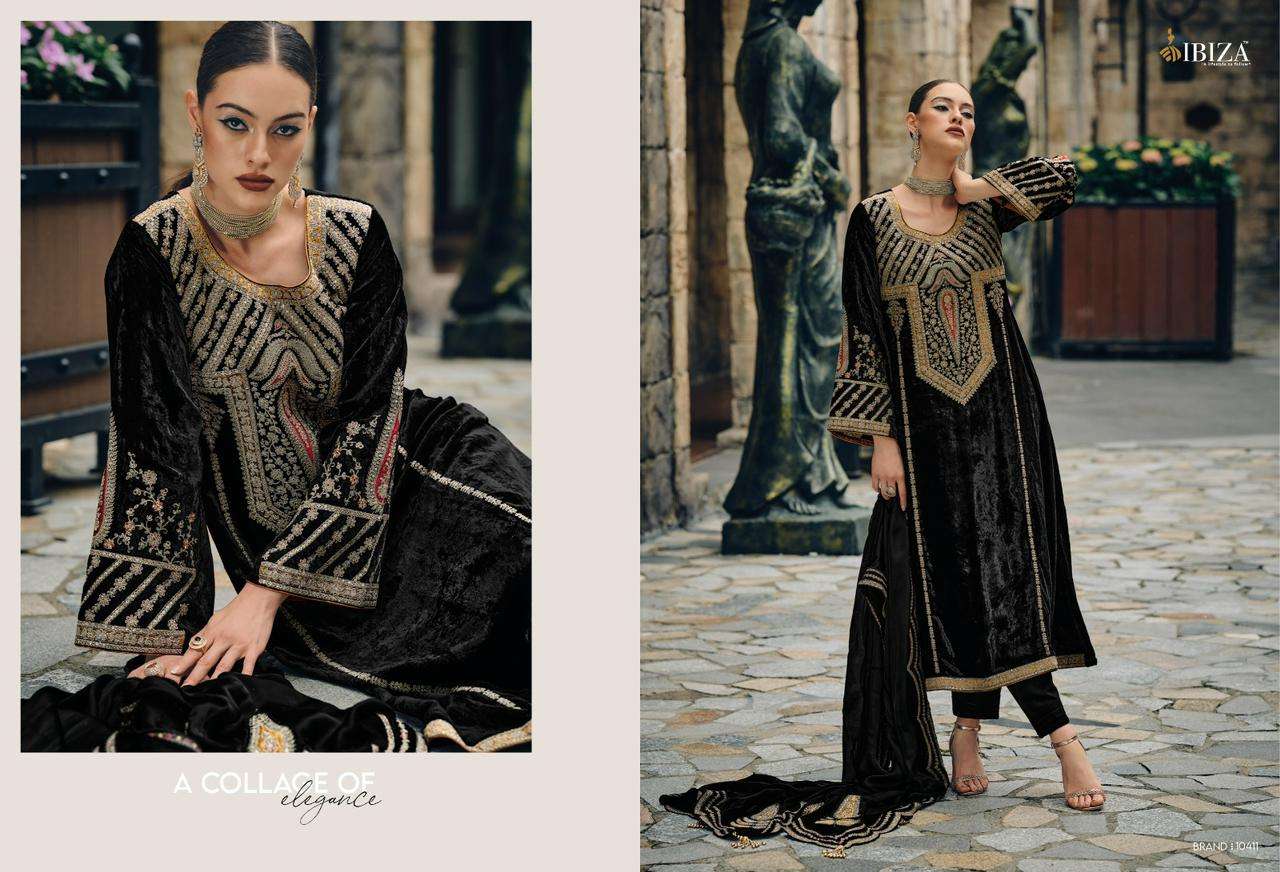 ibiza the velvet hub 10407-10414 series latest designer pakistani salwar kameez wholesaler surat gujarat