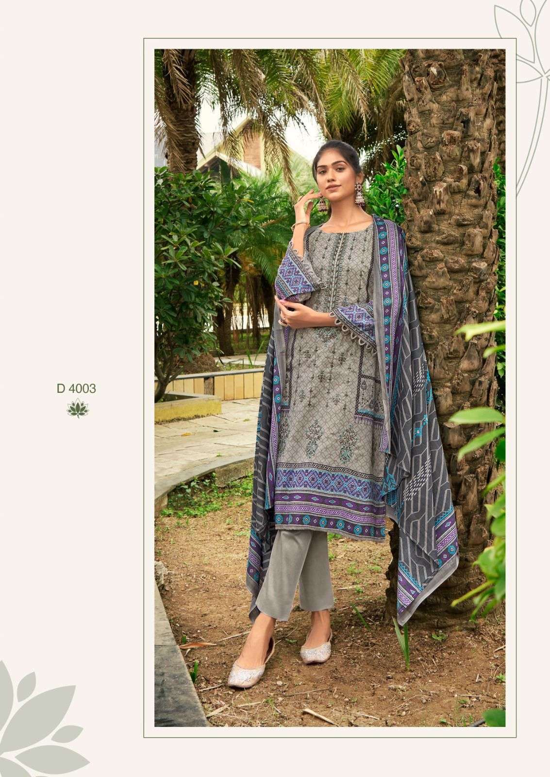 ishaal prints  embroidered vol-4 4001-4010 series designer fancy salwar kameez wholesaler surat gujarat