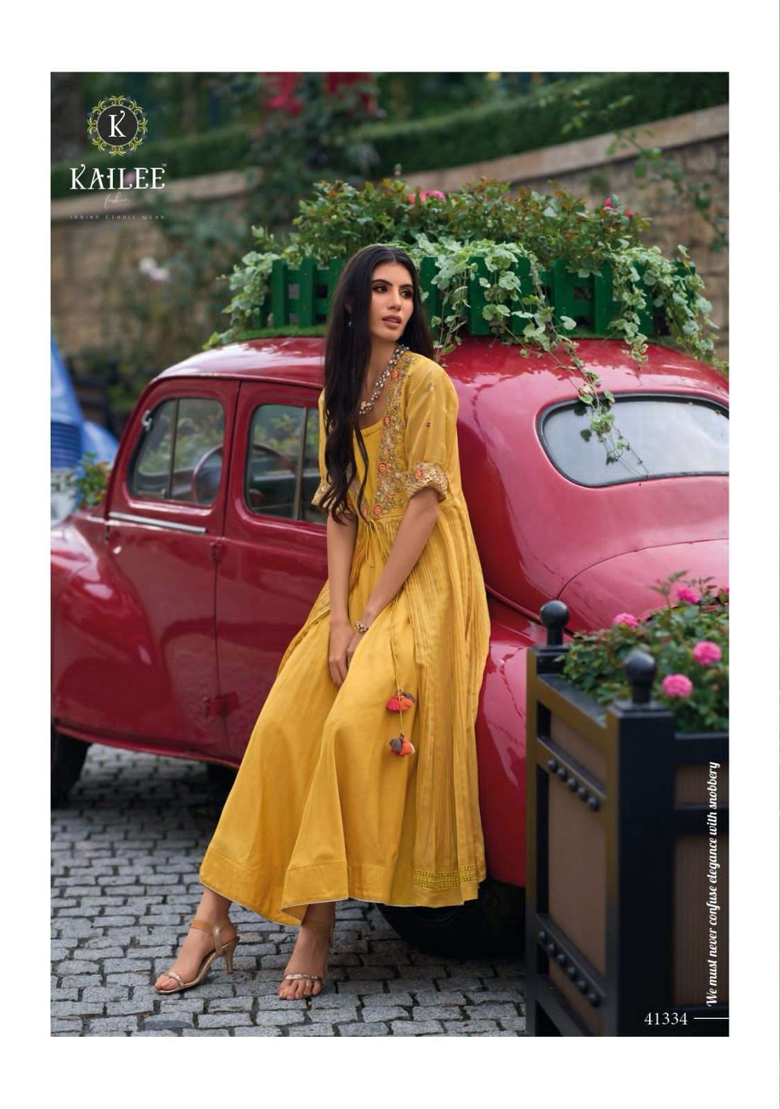 kailee fashion floral 41331-41334 series latest designer kurti set wholesaler surat gujarat