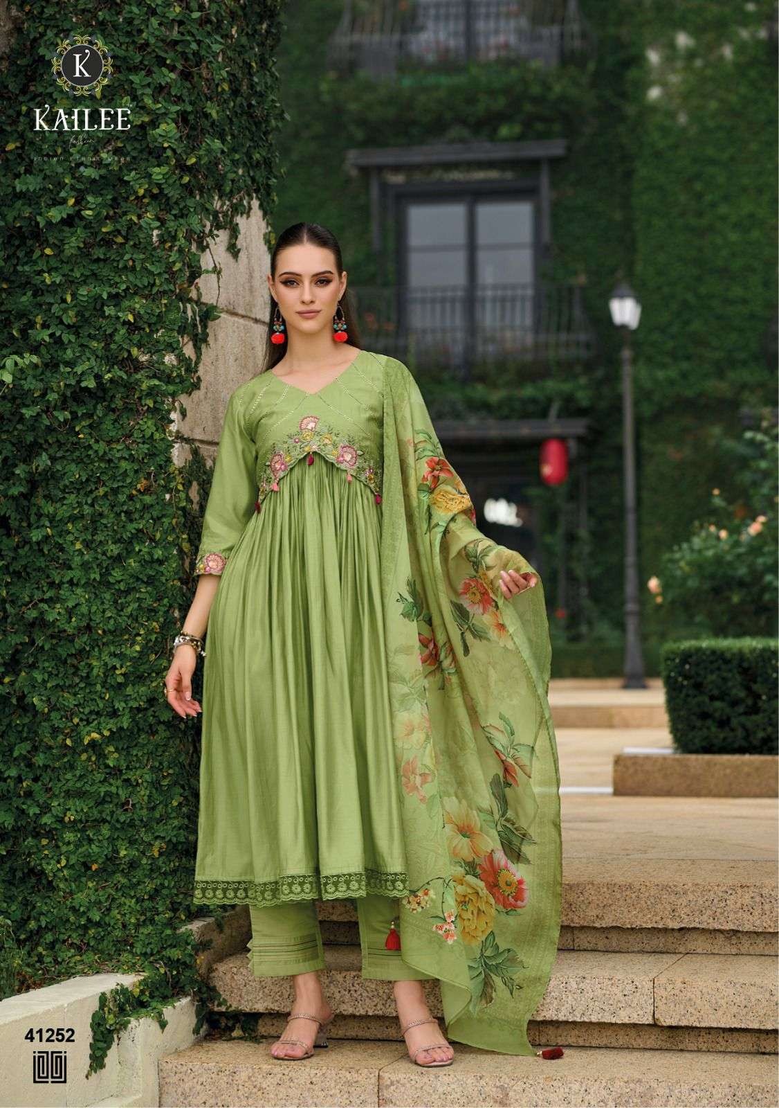 kailee fashion rozani 41251-41255 series designer latest kurti set wholesaler surat gujarat