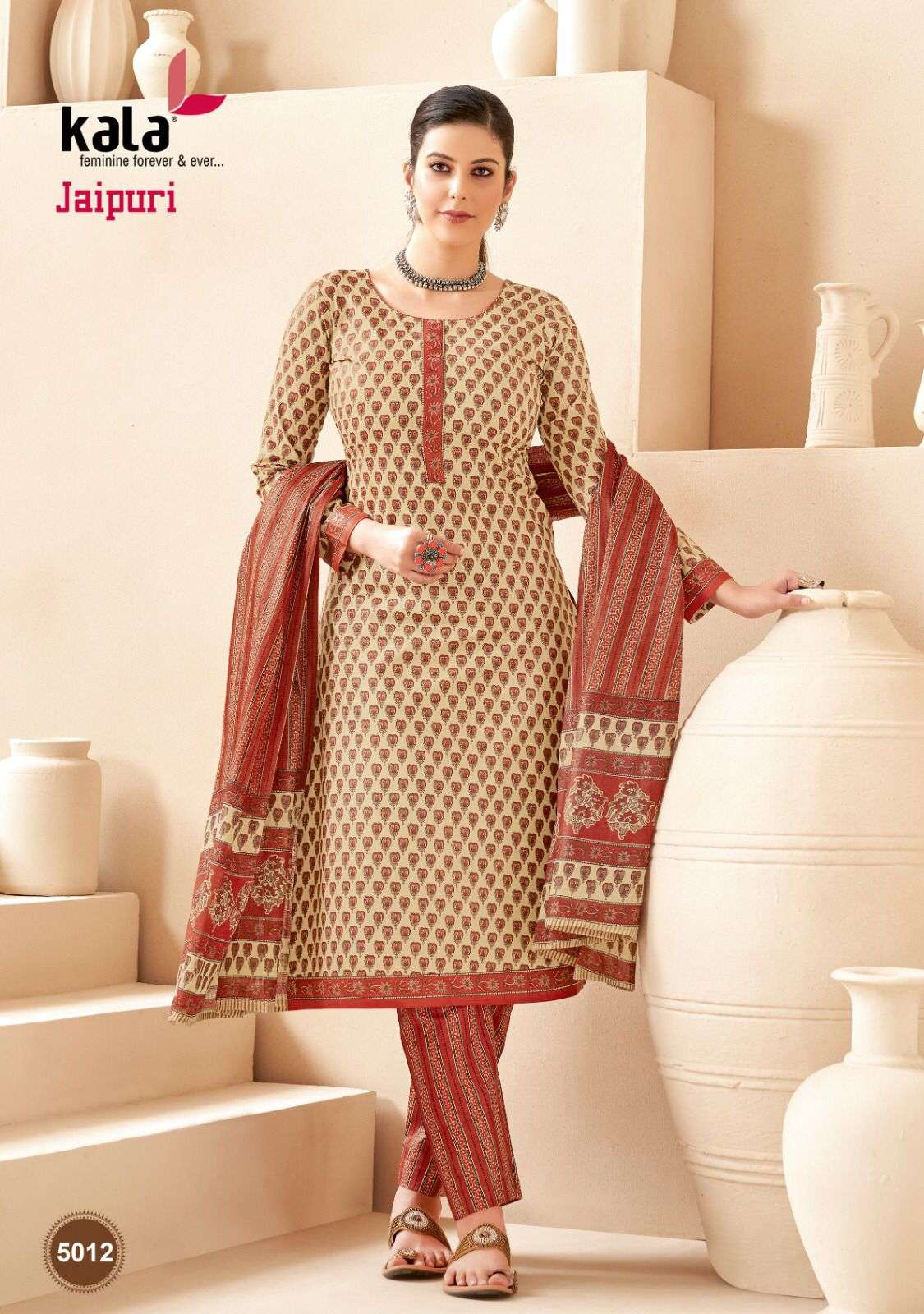 kala jaipuri vol 3 5001-5012 series designer jaipuri cotton online wholesale dealer suart