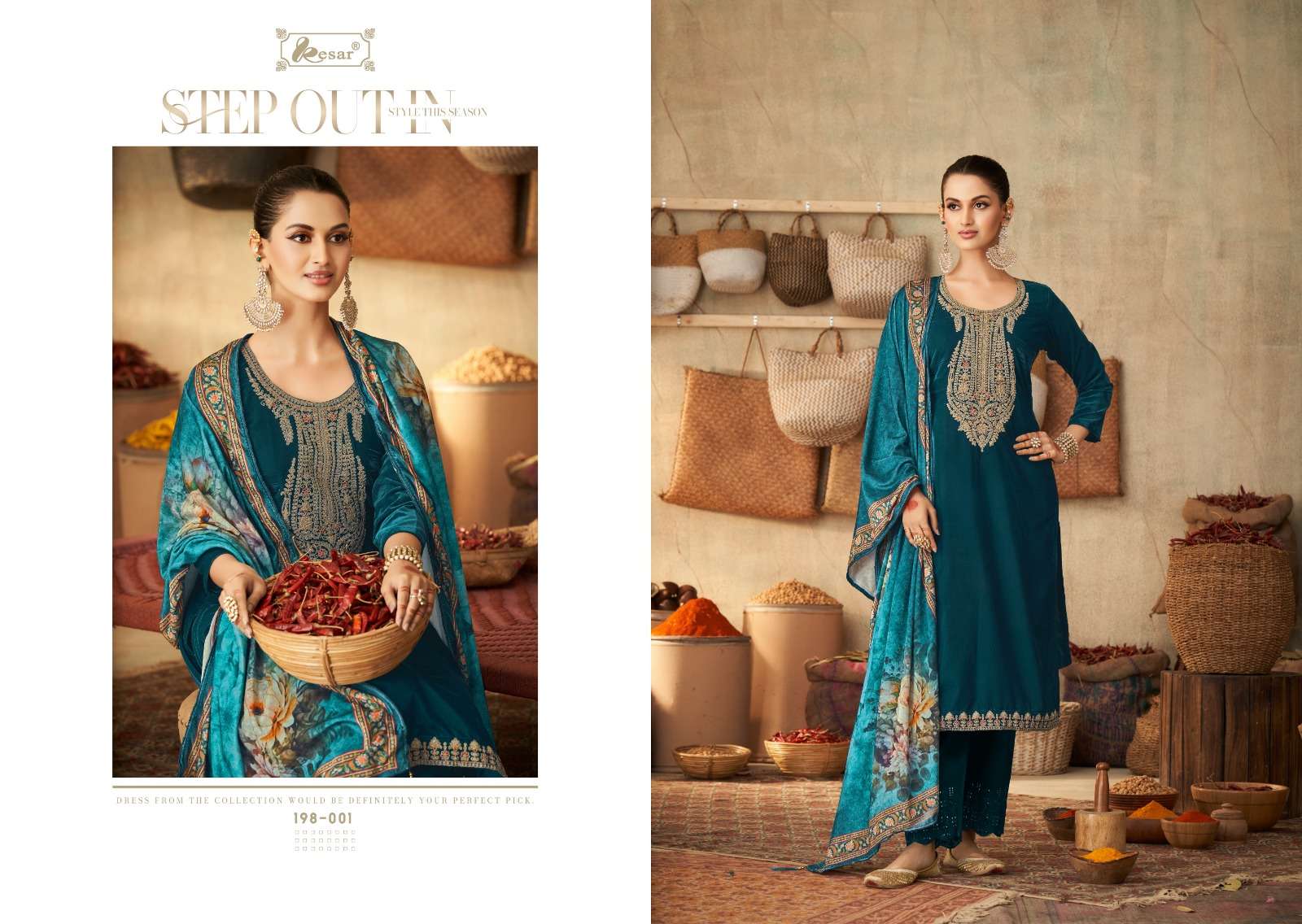 kesar daira winter queen rashion velvet designer party wear embroidred salwar kameez wholesale dealer surat 