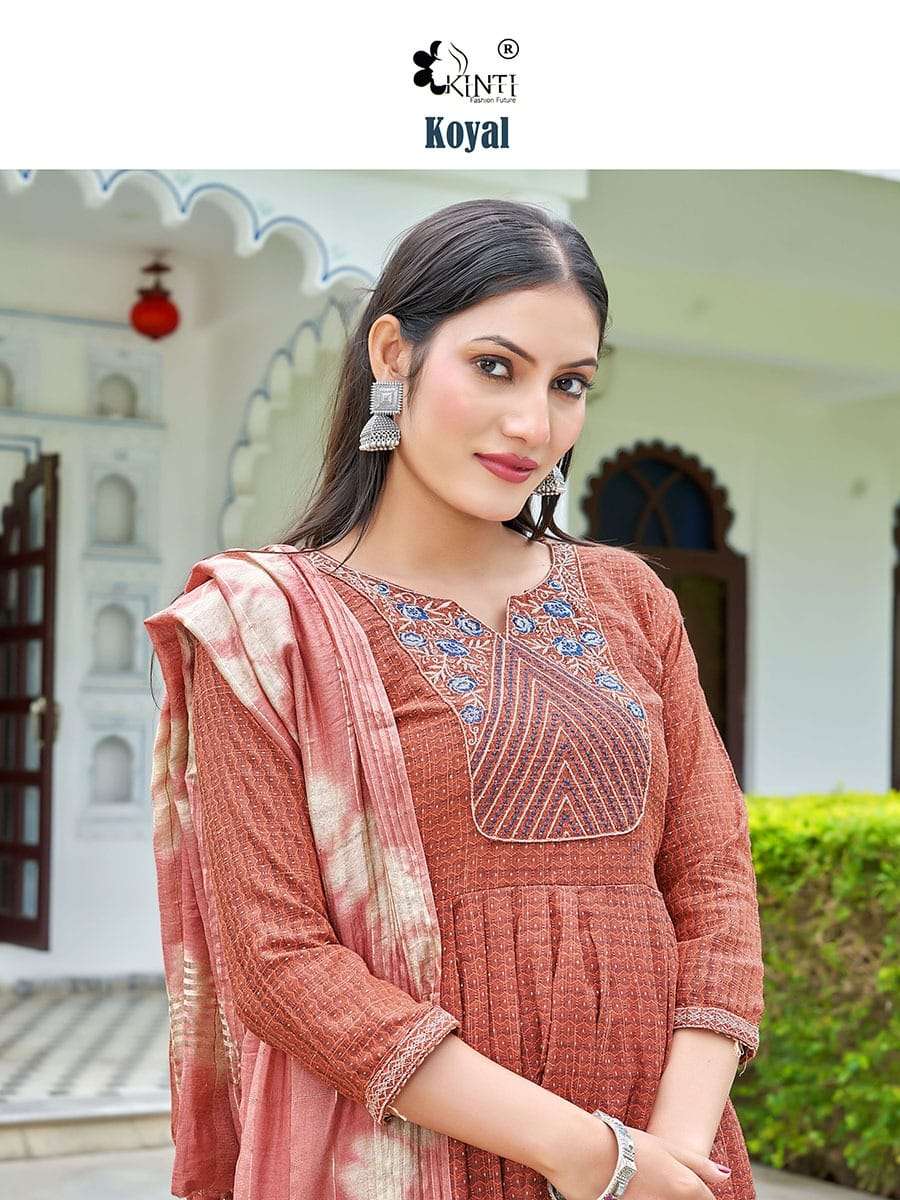 kinti fashion koyal 101-108 series latest fancy kurti set wholesaler surat gujarat