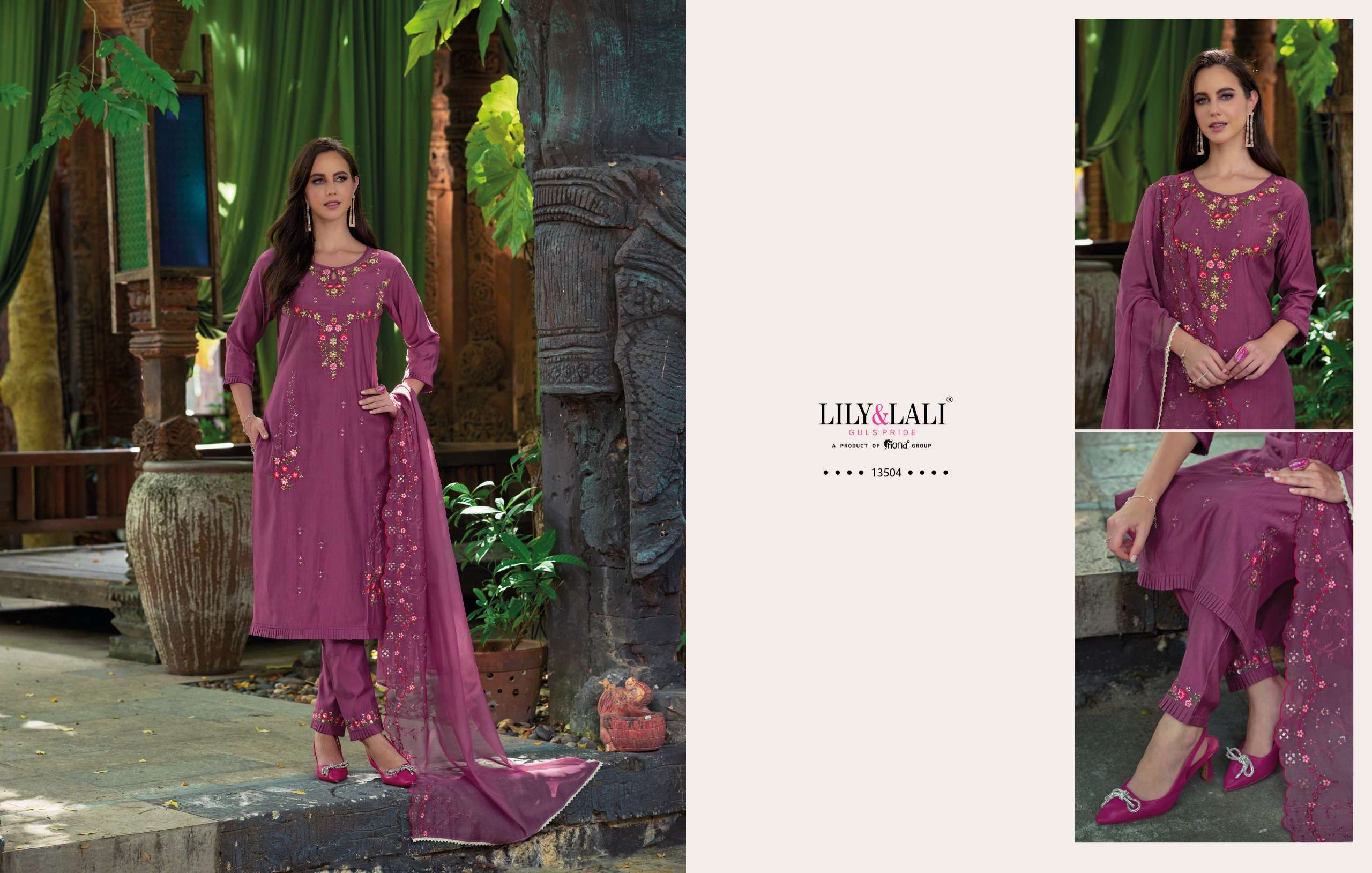 lily & lali rang ja 13501-13506 series latest designer kurti set wholesaler surat gujarat