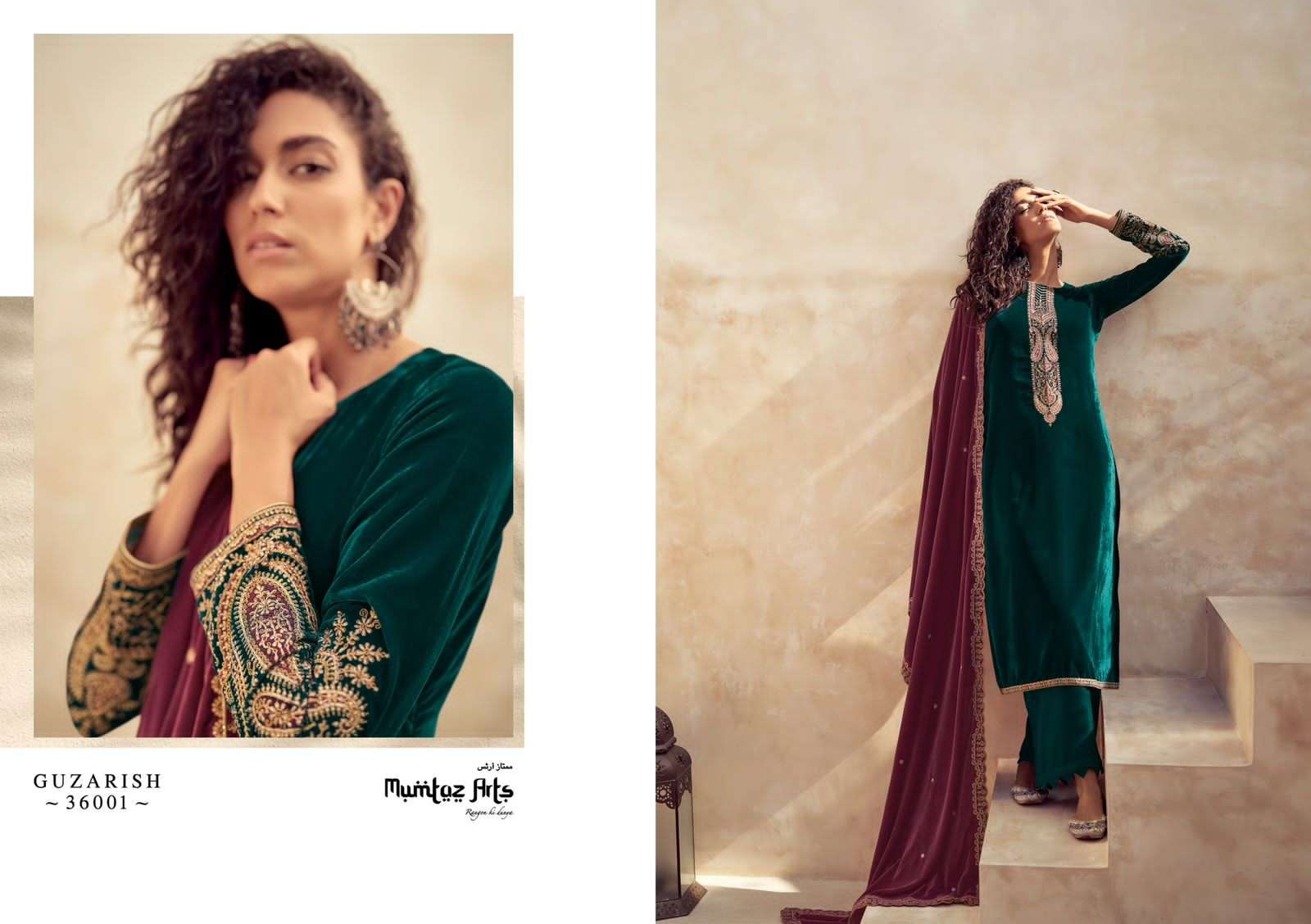 mumtaz arts guzarish 36001-36004 series latest fancy designer pakistani salwar kameez wholesaler surat gujarat