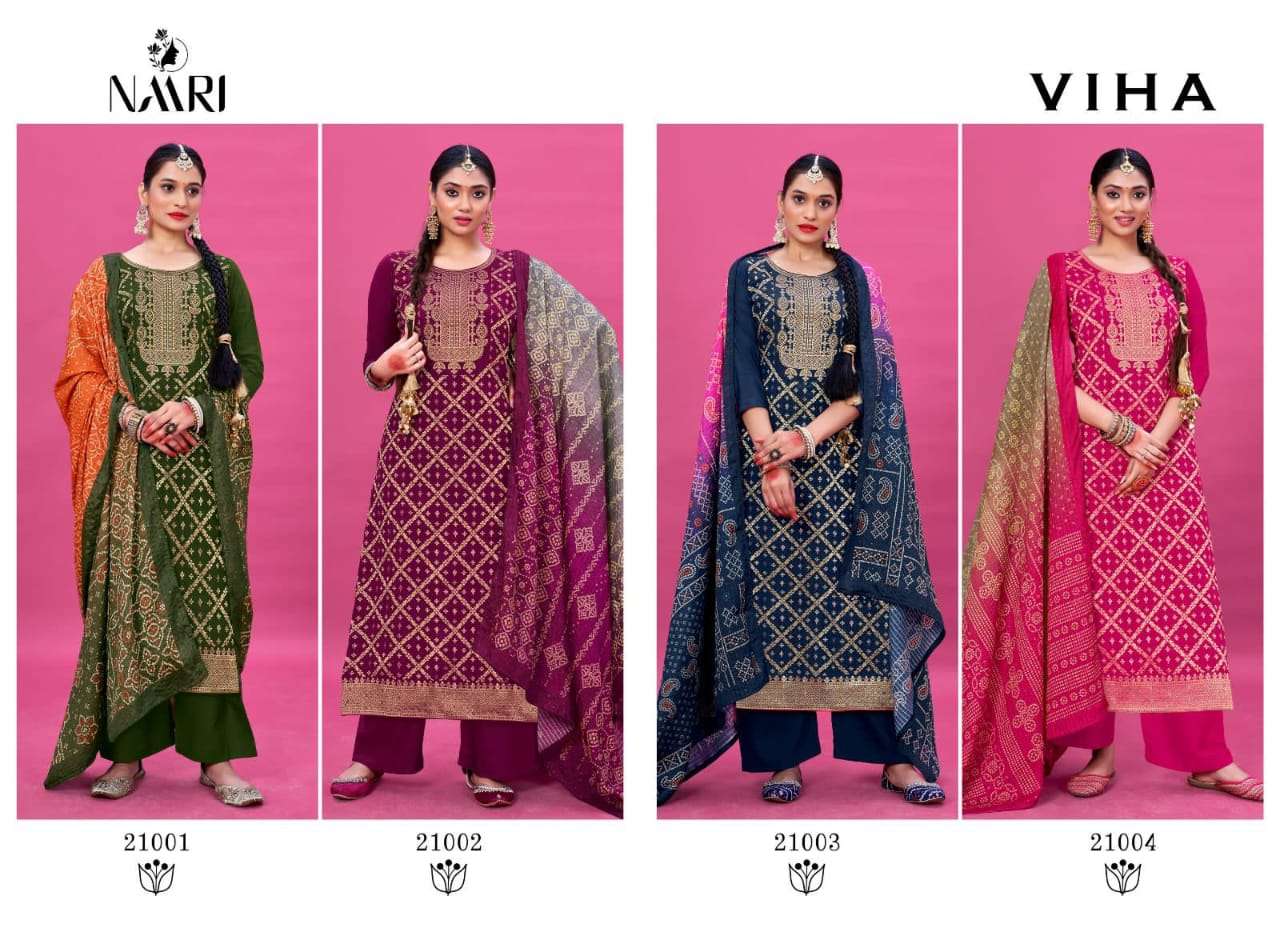 naari viha jacard 21001-21004 series designer pakistani salwar kameez wholesaler surat gujarat