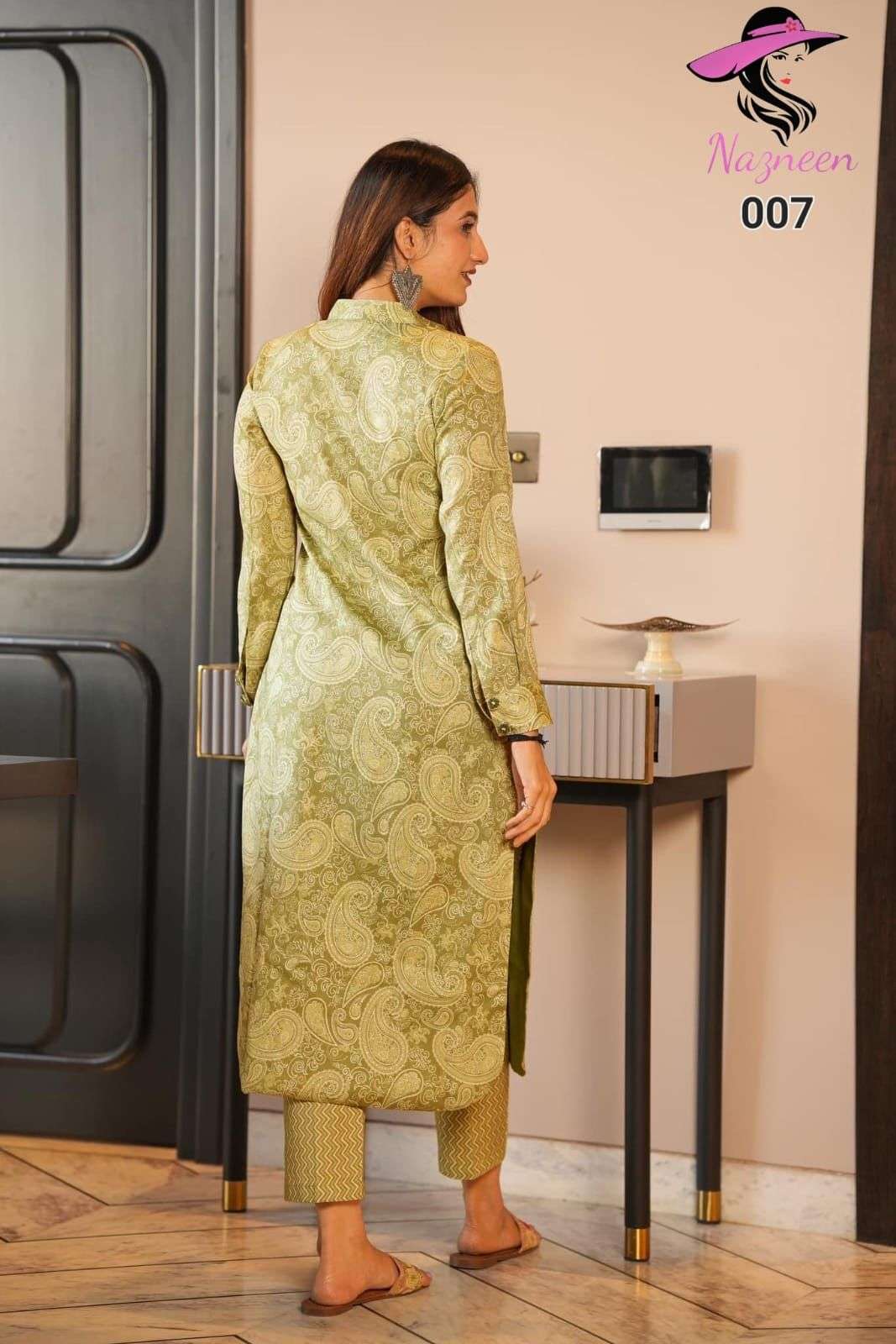 nazneen saanvi 007-012 series latest designer kurti set wholesaler surat gujarat