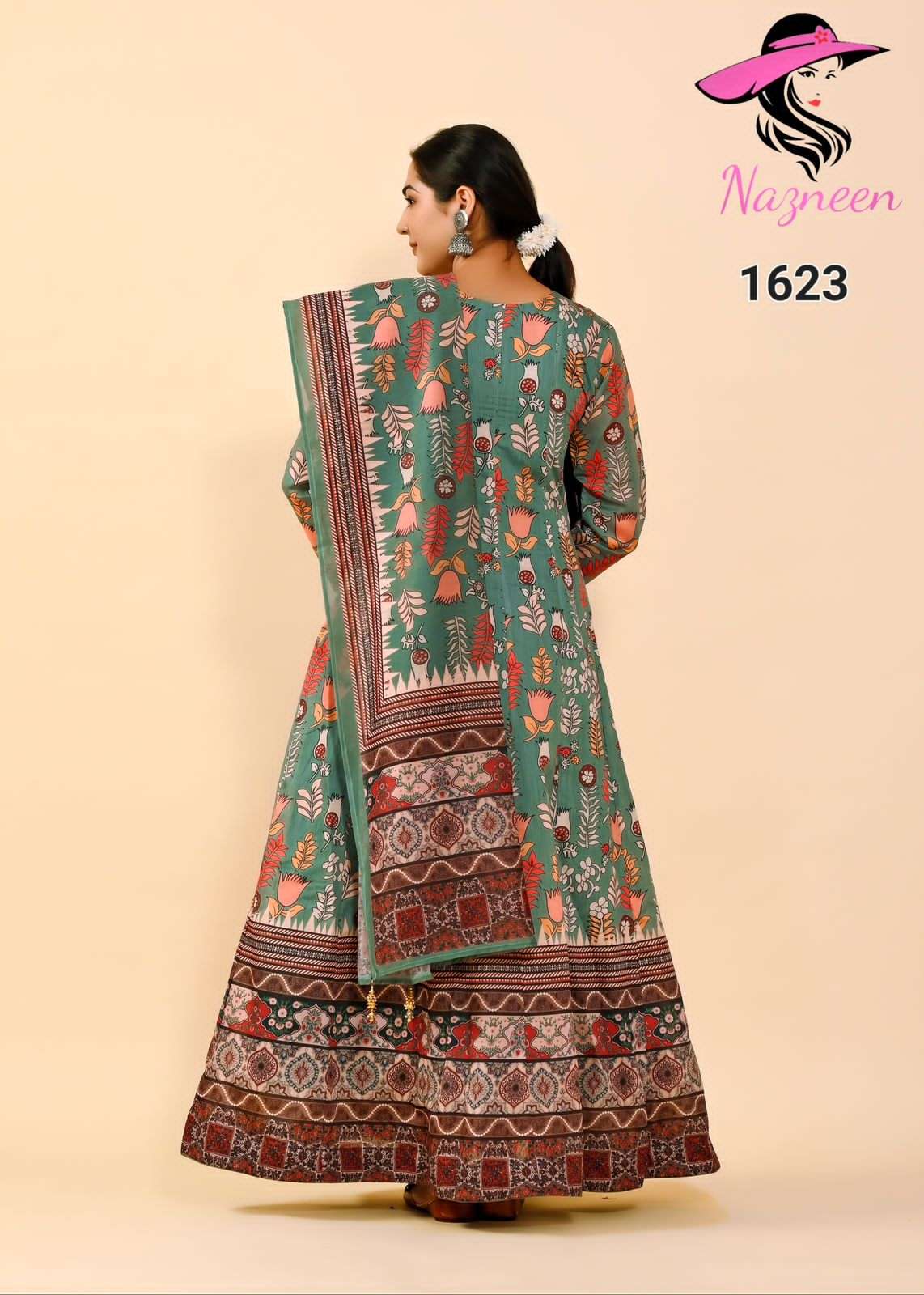 nazneen saawan 1620-1625 series latest fancy readymade gown wholesaler surat gujarat