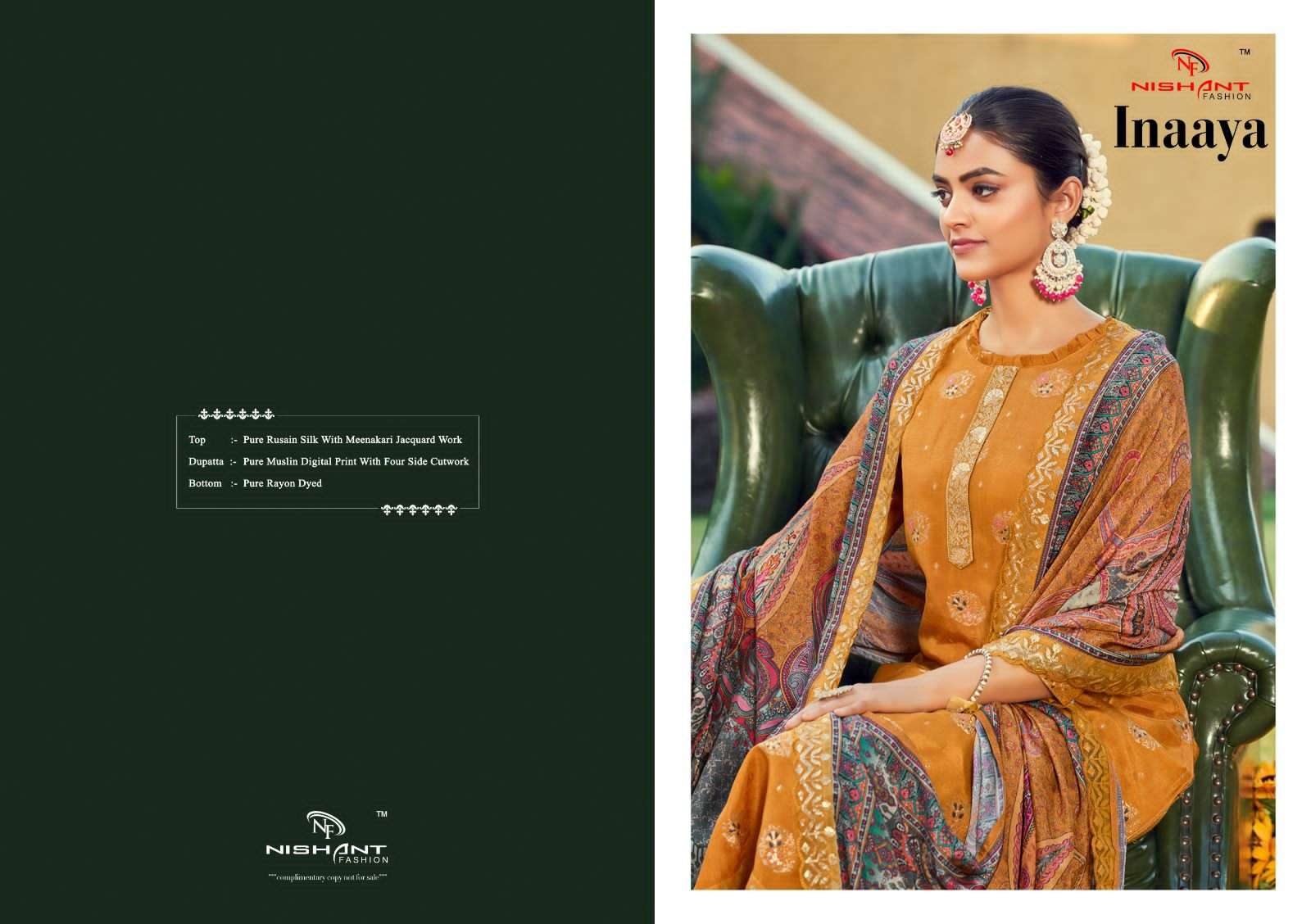 nishant fashion inaaya 41001-41006 series latest designer salwar kameez wholesaler surat gujarat