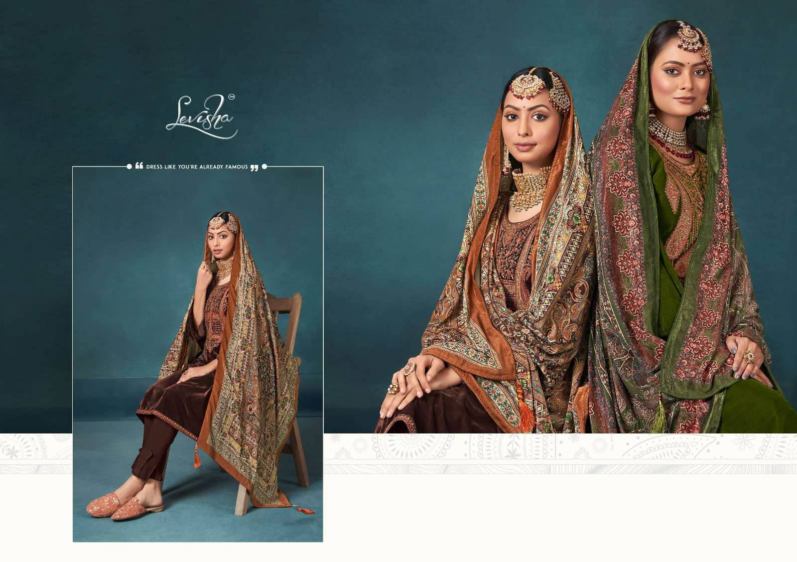 noor-e-bahar levisha 01-06 series designer pakistani fancy salwar kameez wholesaler surat gujarat