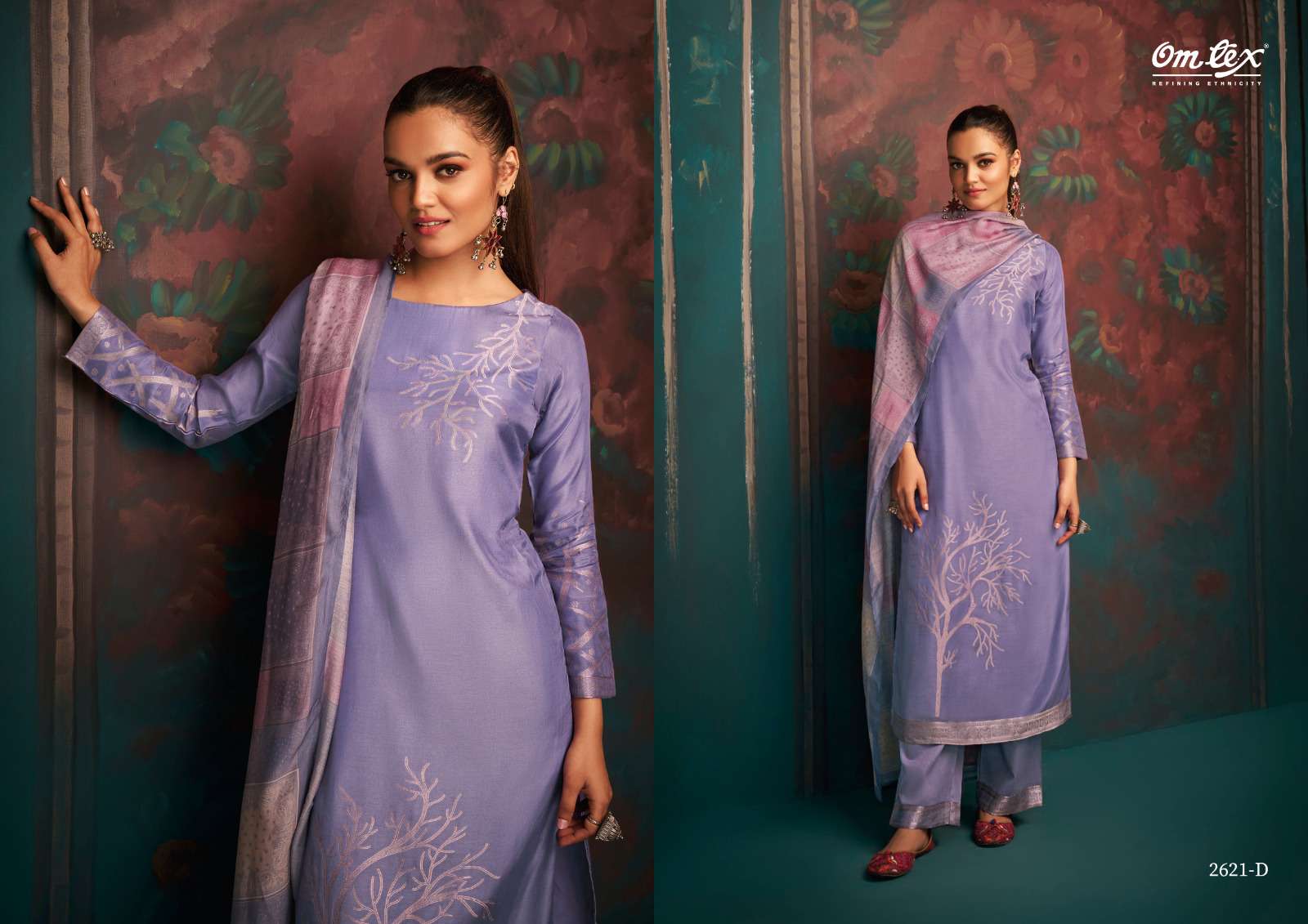omtex aamod vol-10 2621 colours muslin jaqaurd designer salwar kameez wholesale price 