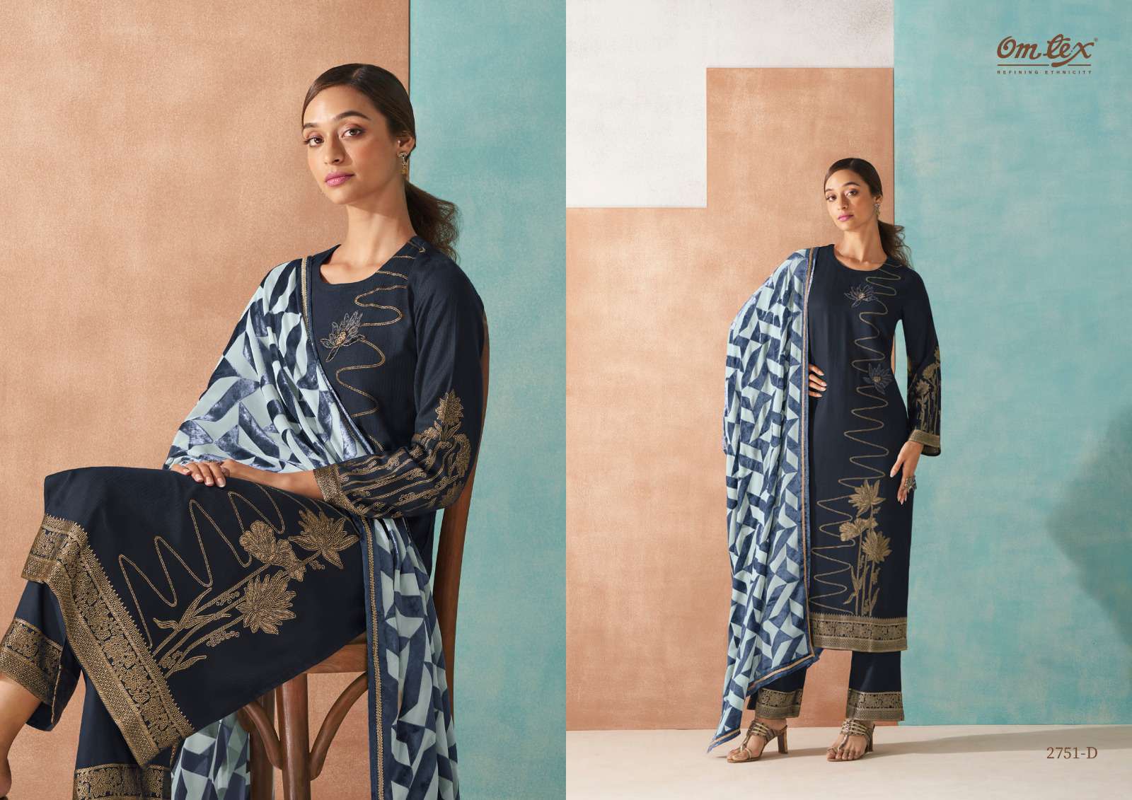 omtex gohar 2751 colour series latest designer salwar kameez wholesaler surat gujarat