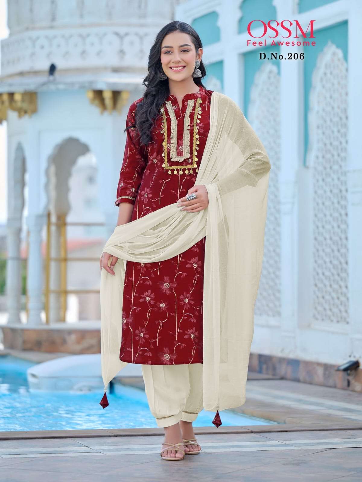 ossm afghani vol 2 premium chanderi modal foil printed stich designer suits wholesaler surat 